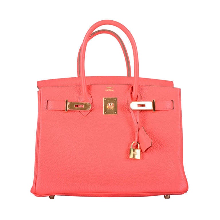 HERMES BIRKIN BAG 30cm ROSE JAIPUR GOLD HARDWARE GOTTA C THIS COLOR! JaneFinds