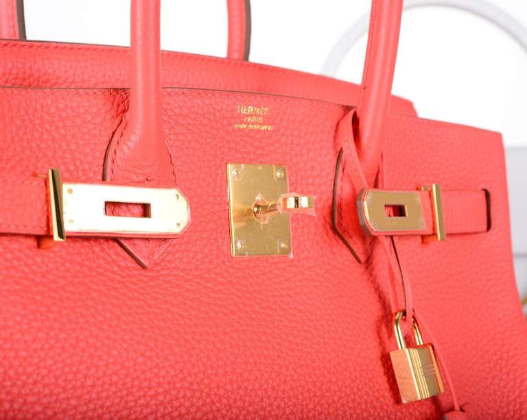 Women's HERMES BIRKIN BAG 30cm ROSE JAIPUR GOLD HARDWARE GOTTA C THIS COLOR! JaneFinds