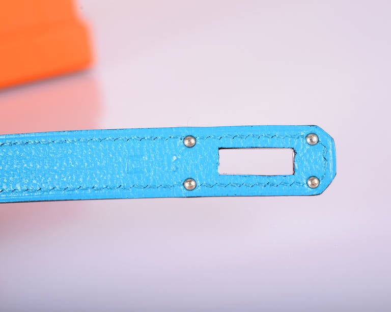 NEW HERMES KELLY LONGUE WALLET TURQUOISE Clutch CHEVRE LEATHER at ...