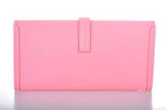 HERMES JIGE ELAN 29CM ROSE CONFETTI STUNNING CLUTCH JaneFinds