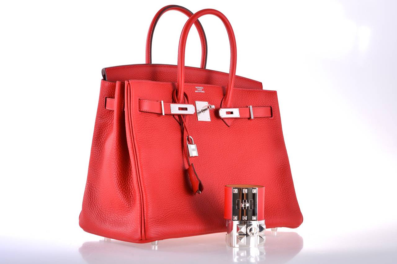 HERMES BIRKIN BAG 35CM ROUGE CASAQUE RED FABULOSITY JaneFinds In New Condition For Sale In NYC Tri-State/Miami, NY