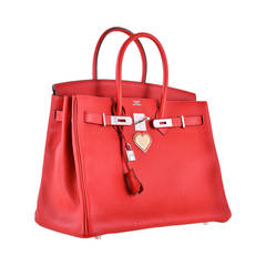 HERMES BIRKIN BAG 35CM ROUGE CASAQUE RED FABULOSITY JaneFinds