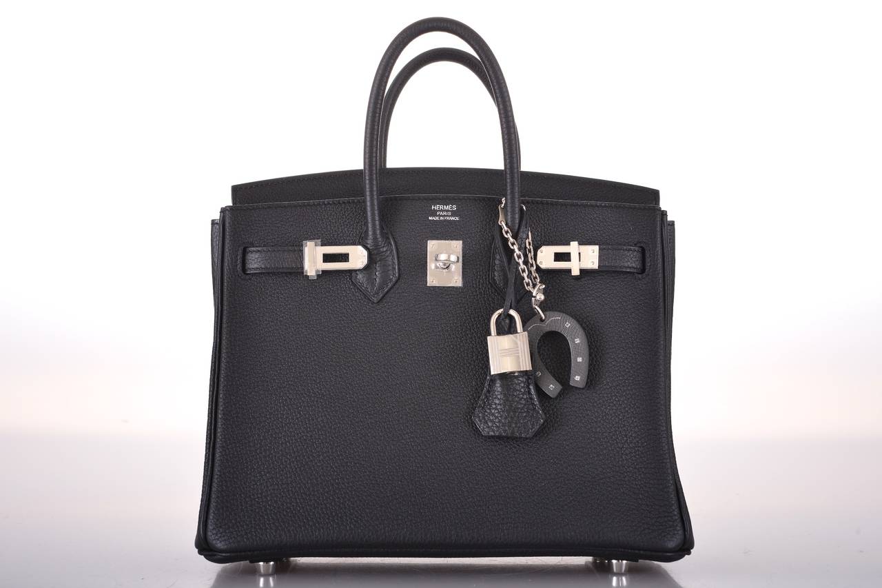 Black HERMES BIRKIN BAG 25CM BLACK PALLADIUM HARDWARE JaneFinds