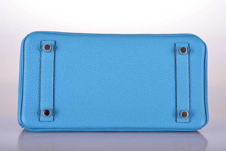Women's MUST! HERMES BIRKIN BAG 25cm TURQUOISE TOGO PALL HARDWARE