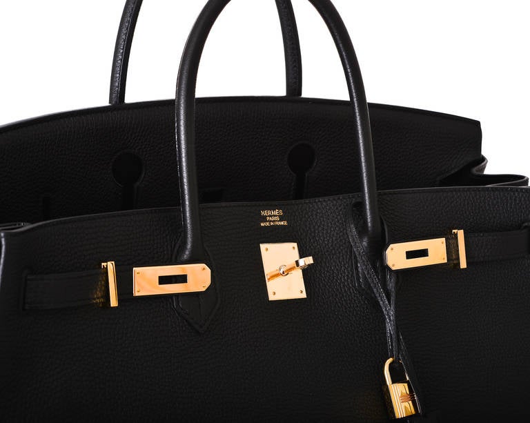 MUSTHAVE RARE COMBO HERMES BIRKIN BAG 40cm BLACK TOGO GOLD ...  