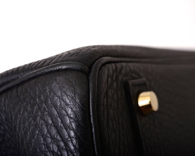hermes black togo birkin 40cm gold hardware tote bag