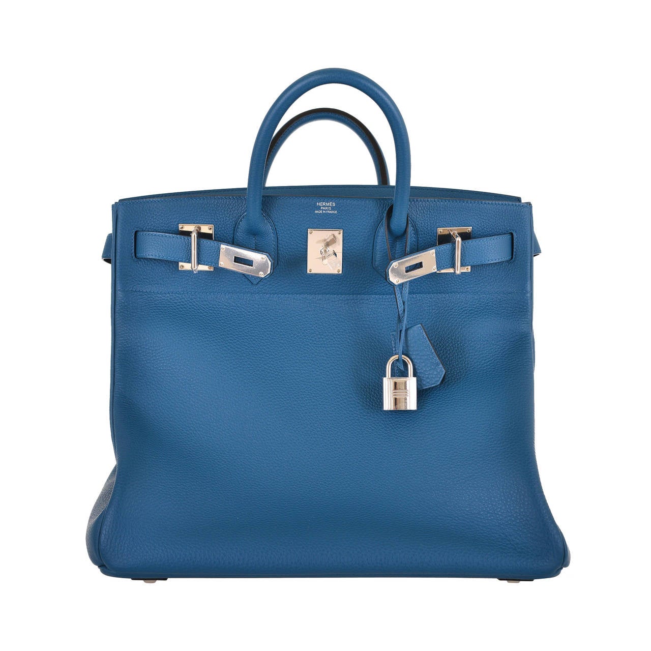 HERMES BIRKIN BAG HAC 40CM BLUE BLEU DE GALICE UNISEX JaneFinds