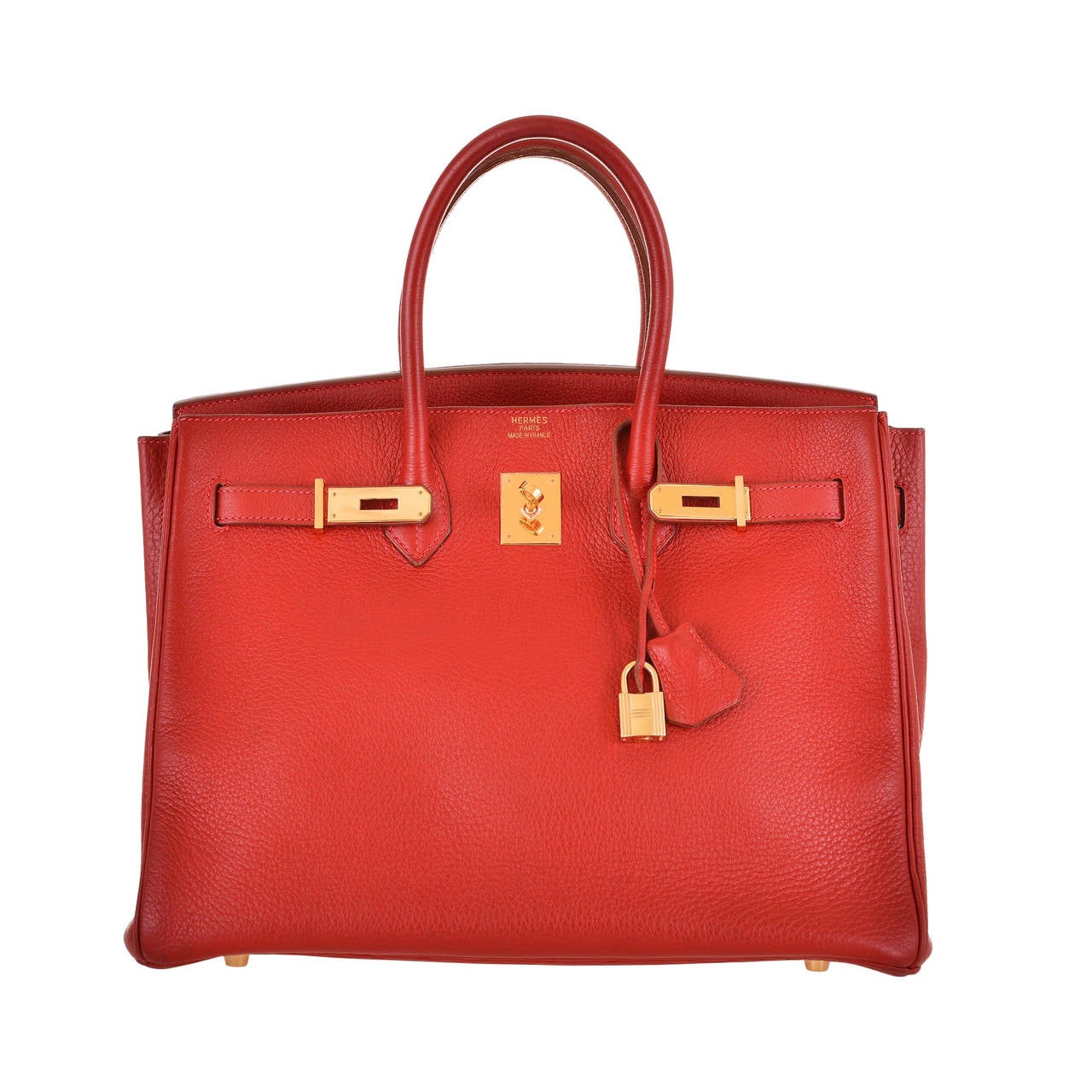 HERMES BIRKIN BAG 35CM ROUGE VIF WITH GOLD HARDWARE JaneFinds