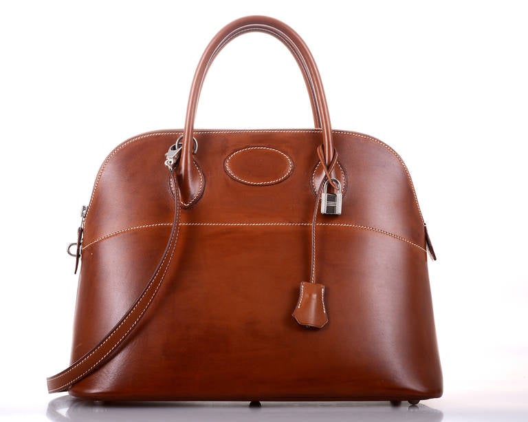 FOREVER HERMES BARENIA BOLIDE 37cm PHW LOVE THIS COLOR