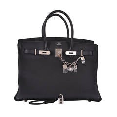 Hermes Birkin Bag Black 35cm Palladium JaneFinds