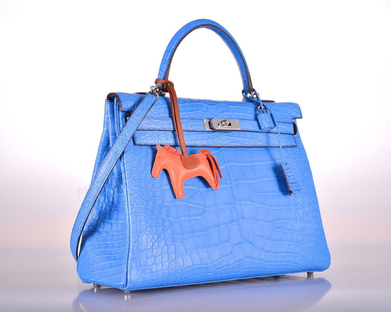 HERMES KELLY BAG 35cm MYKONOS ALLIGATOR INSANITY!! JaneFinds In New Condition In NYC Tri-State/Miami, NY