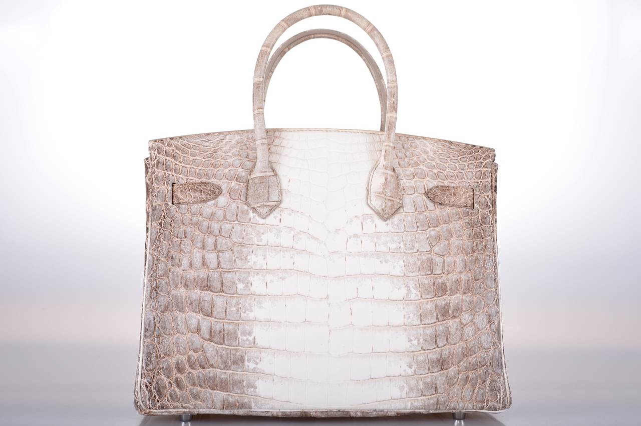 HERMES BIRKIN BAG 30cm MATTE HIMALAYAN CROCODILE 18K and DIAMOND ...