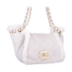 CHANEL RUNWAY Bag LIMITED EDITION SHEARLING GOLD HARDWARE JaneFinds