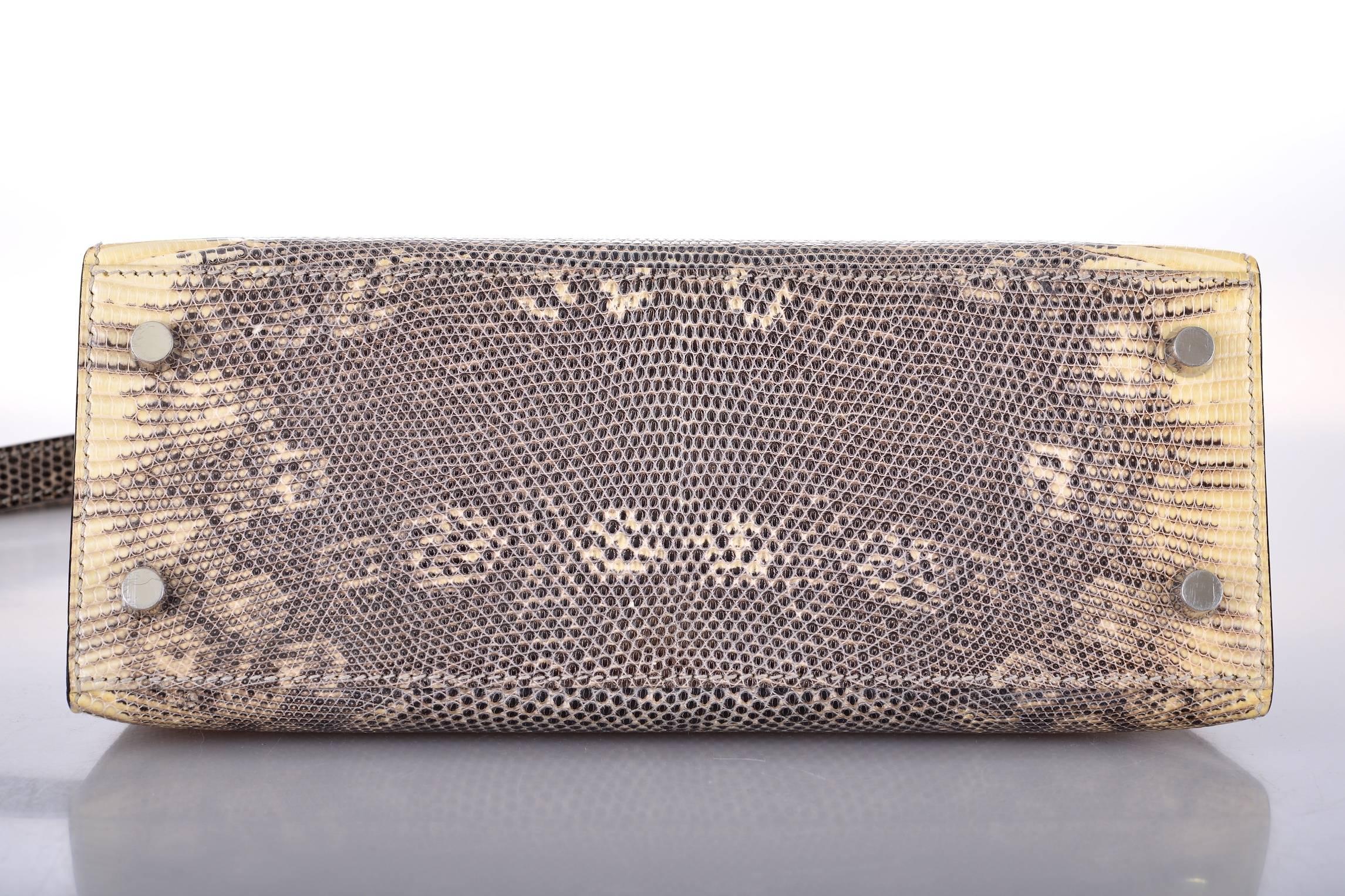 Dalla collezione personale di JaneFinds.

Il KELLY da 25 cm di Hermes in un bellissimo LIZARD OMBRE IMPOSSIBILE DA OTTENERE con hardware PALLADIUM! Una delle borse più rare mai prodotte da Hermes e probabilmente il miglior esempio di questa