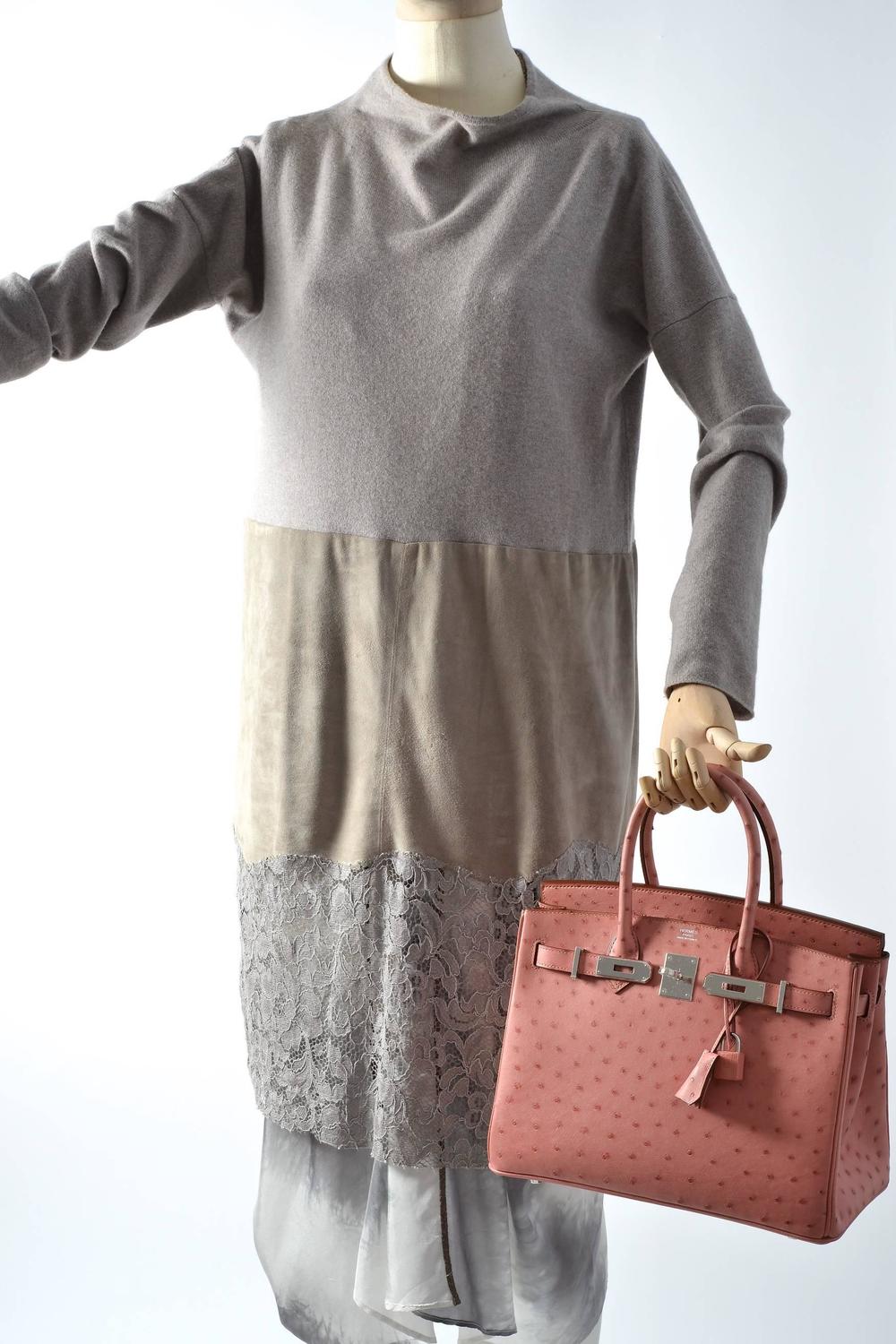 hermes gris perle togo birkin 25cm palladium  