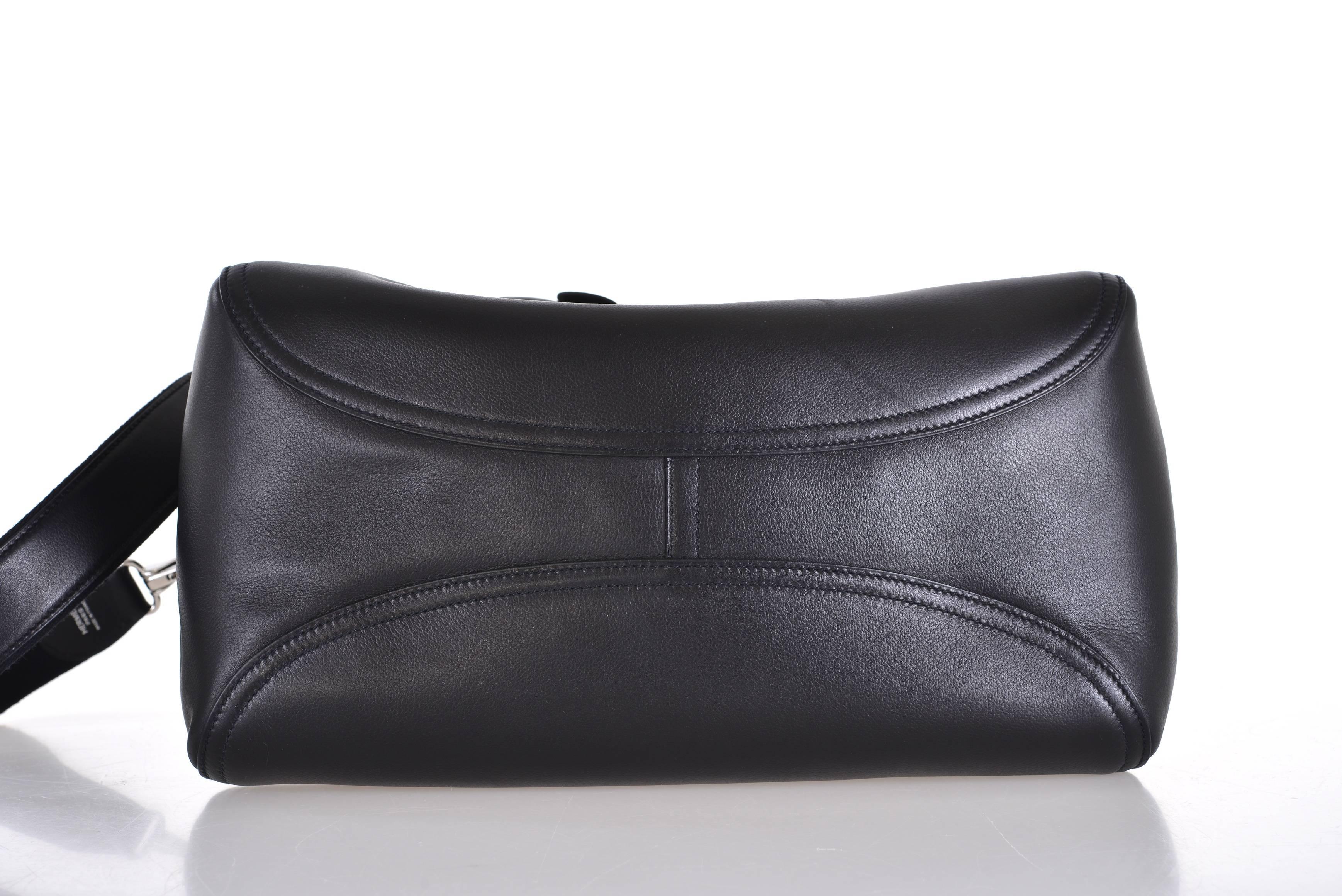 HERMES OXER BAG 35CM BLACK EVERGRAIN LEATHER JaneFinds For Sale 3