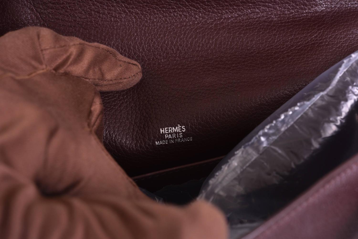 hermes glycine kelly pochette cut clutch bag palladium