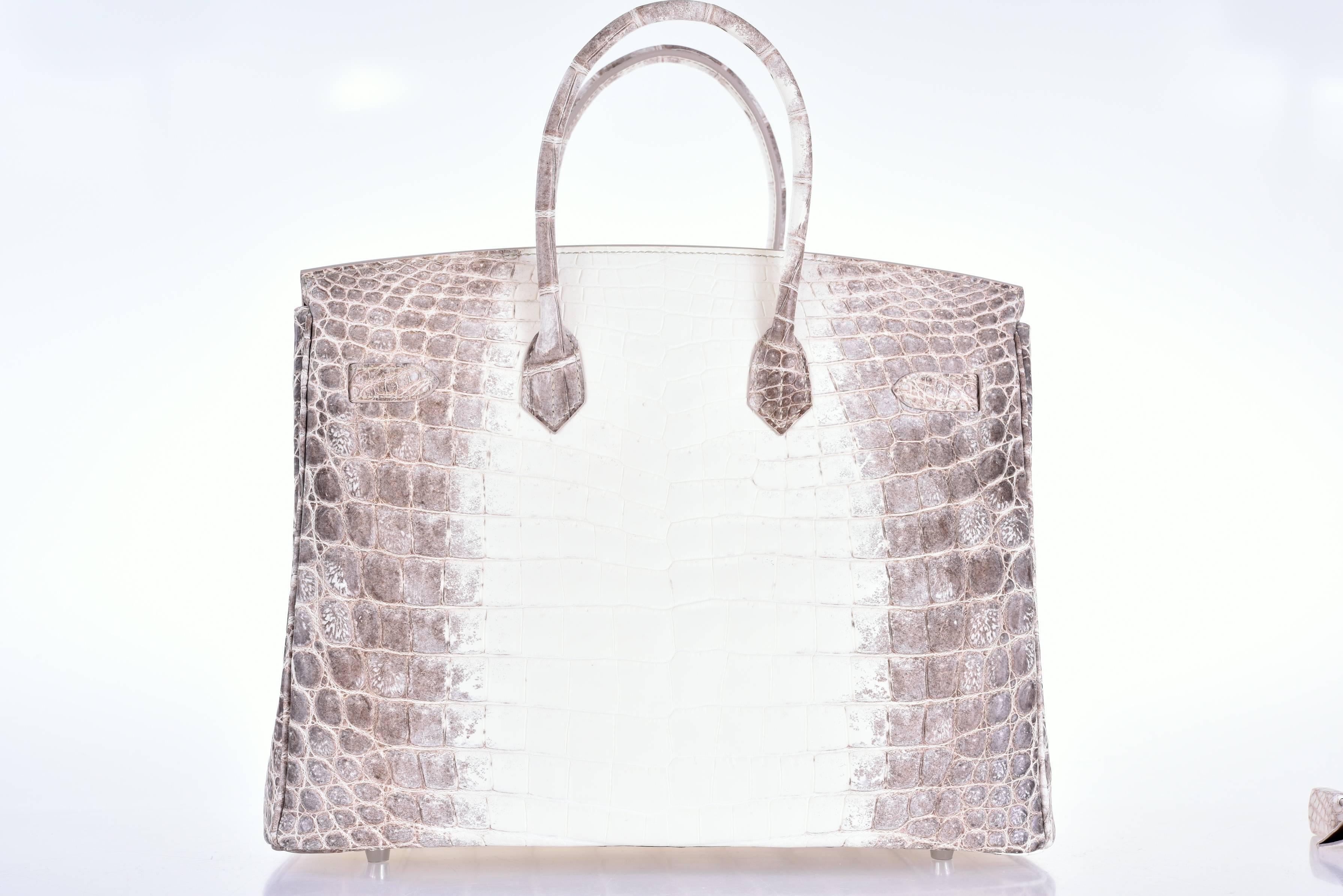 Hermes Himalayan Nilo crocodile 35cm Birkin Bag Limited Edition JaneFinds In New Condition For Sale In NYC Tri-State/Miami, NY
