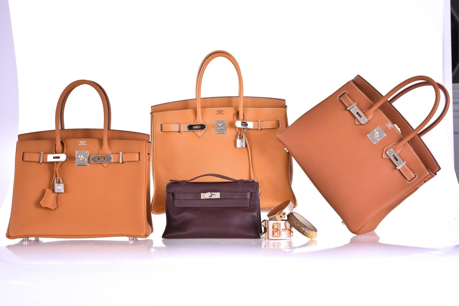 hermes birkin 30cm caramel epsom with silver hardware, birkin clutch