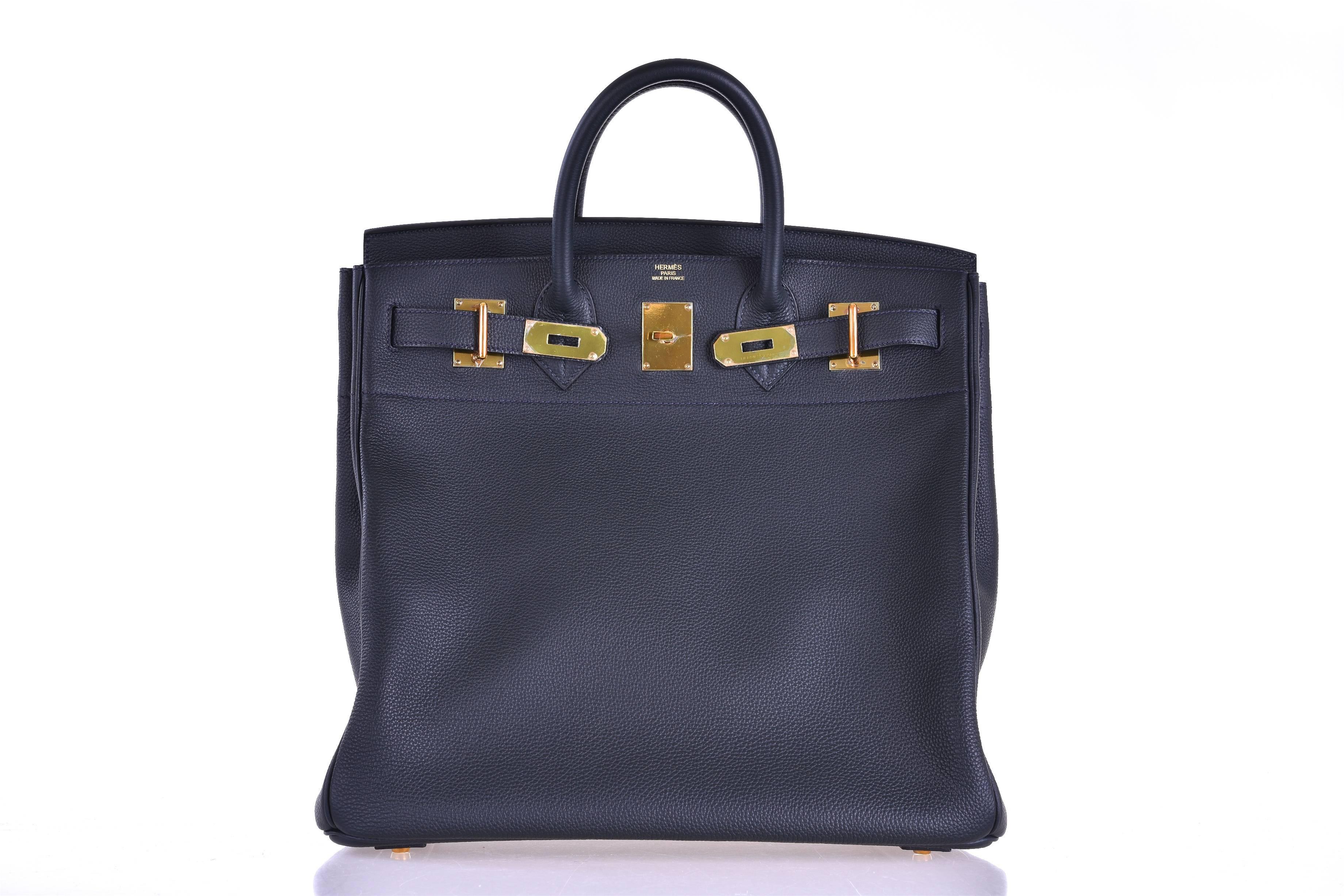 Hermes Hac Bleu OceanTogo Leather 40cm  Bag with Gold Hardware.

New Condition
16