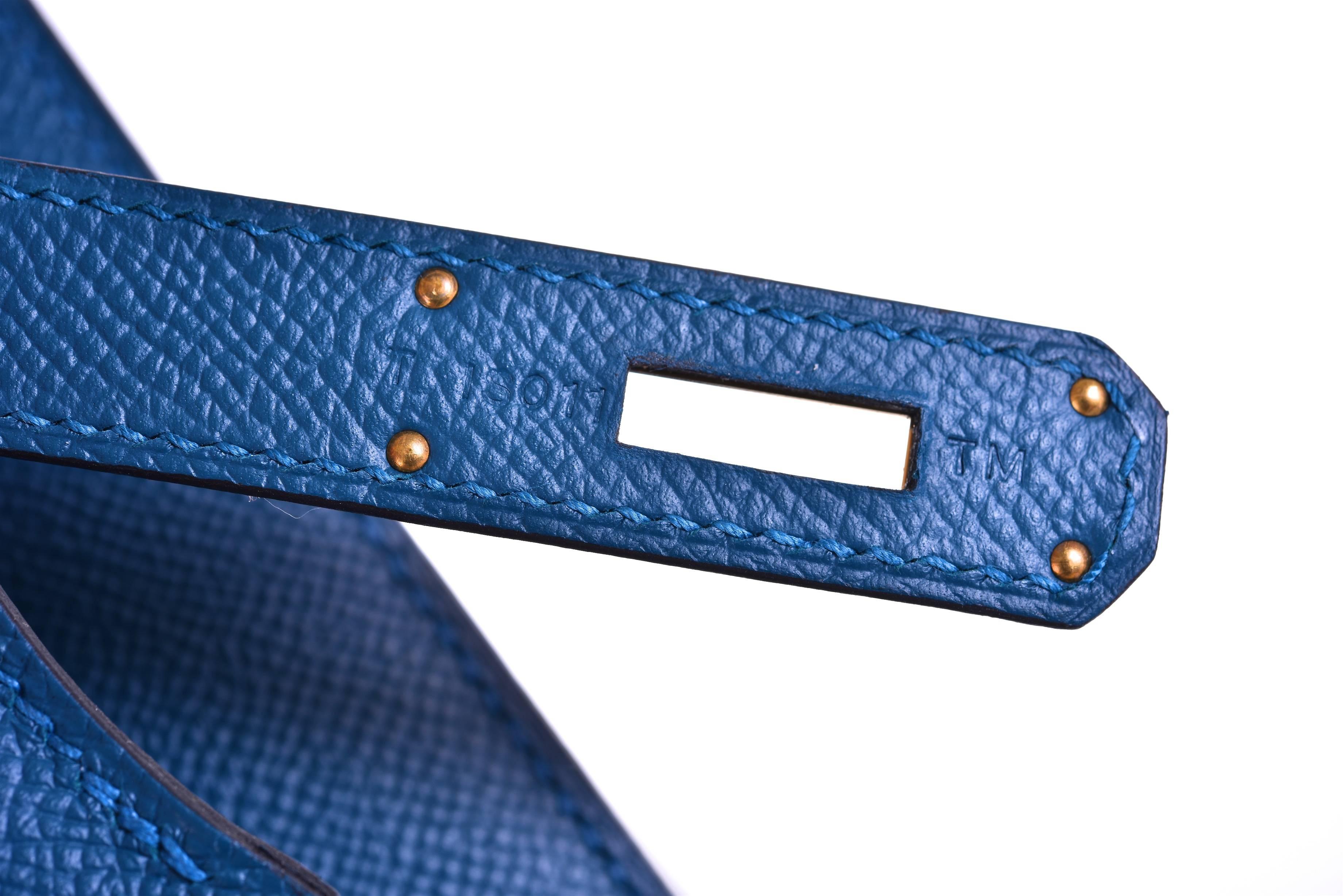Hermès Kelly 32cm Blaue Colvert Epsom Sellier Gold Hardware Jane Finds 1