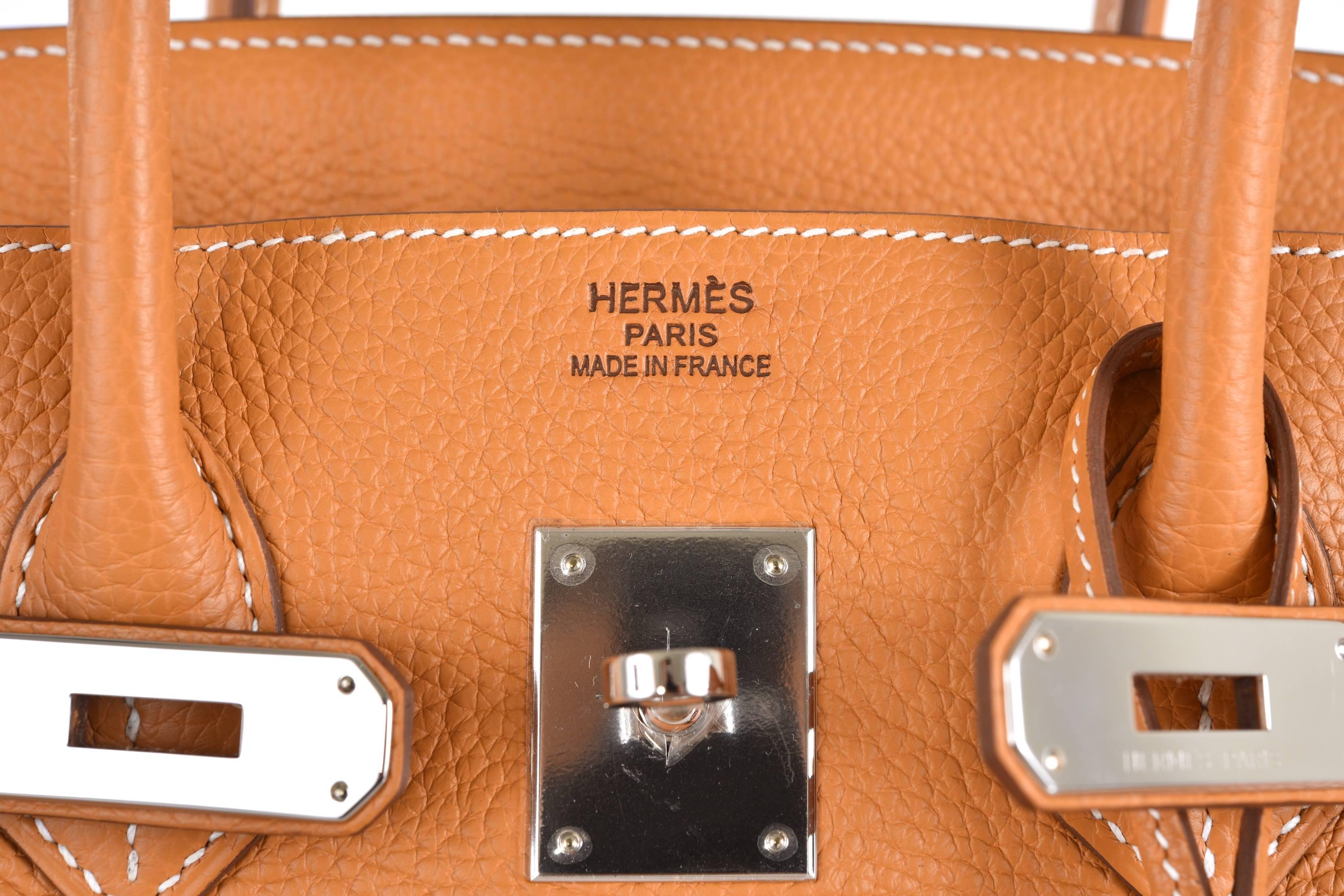 Women's or Men's Hermes 35cm Birkin Sable with Heat stamp palladium hardware JaneFinds