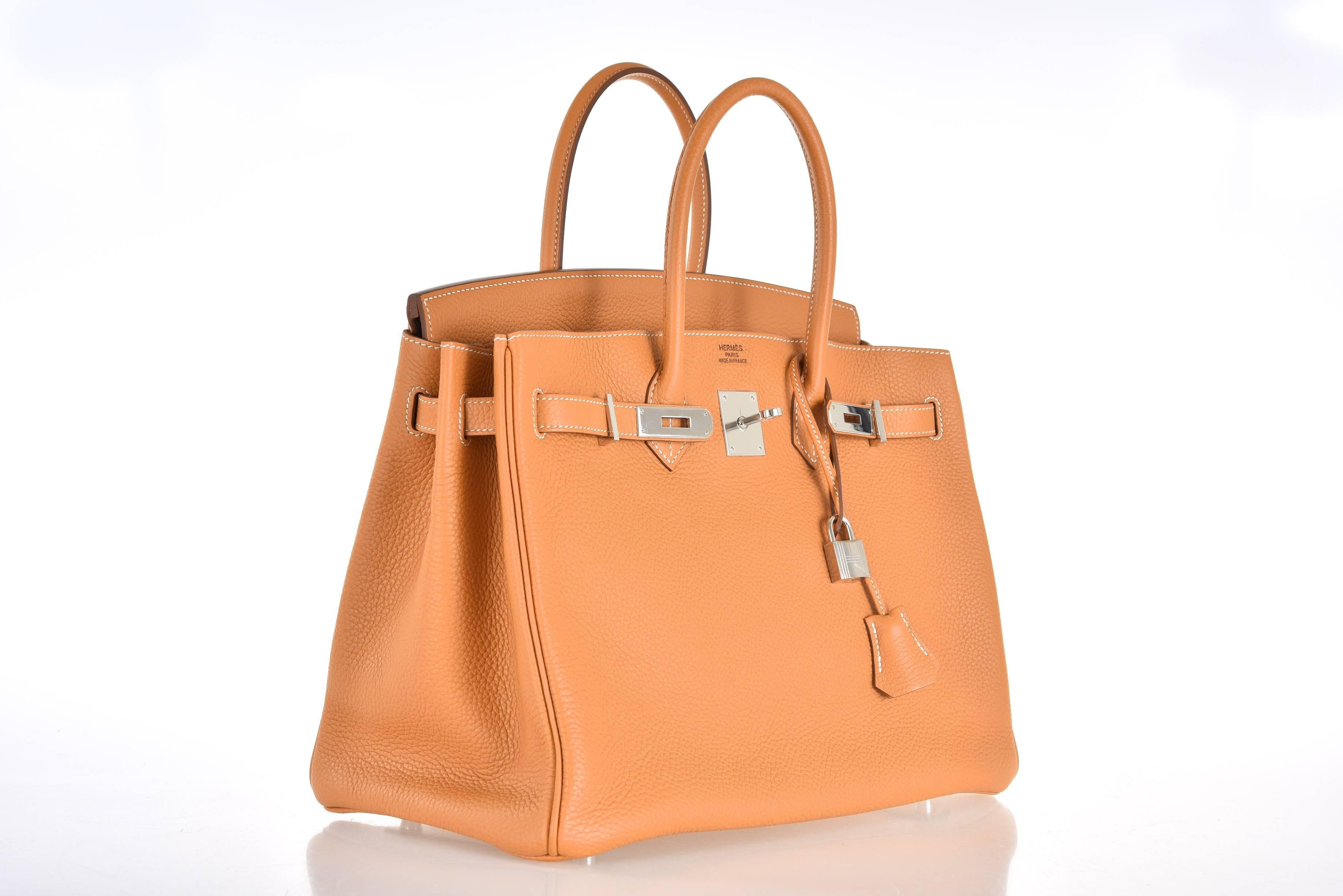 Hermes 35cm Birkin Sable with Heat stamp palladium hardware JaneFinds In New Condition In NYC Tri-State/Miami, NY