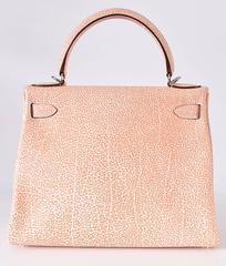 HERMES KELLY BAG 28CM DALMATIAN in BUFFALO SKIPPER LEATHER RARE JaneFinds