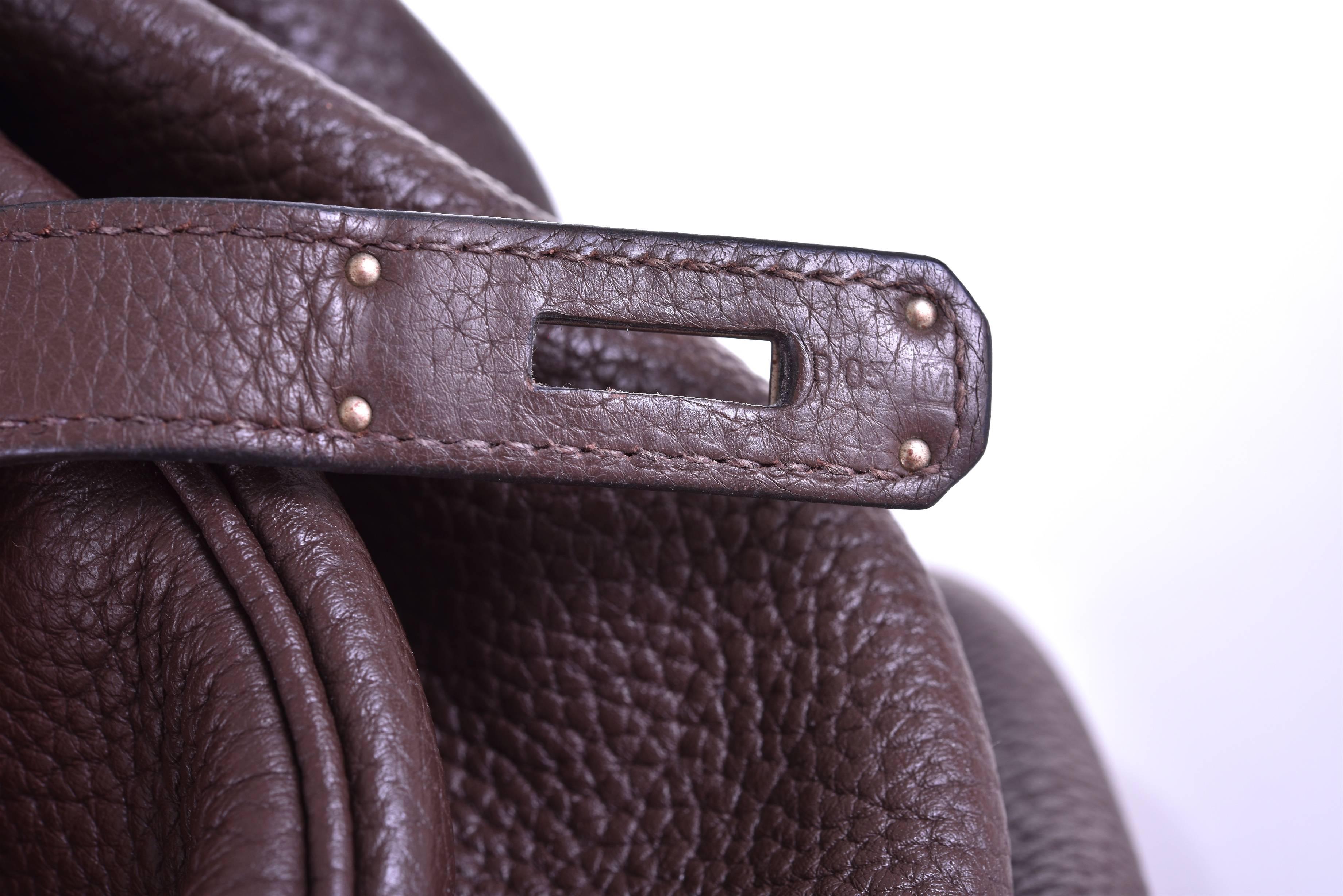 Hermes 35cm Birkin Bag Ebene Clemence Leather Birkin JaneFinds 1