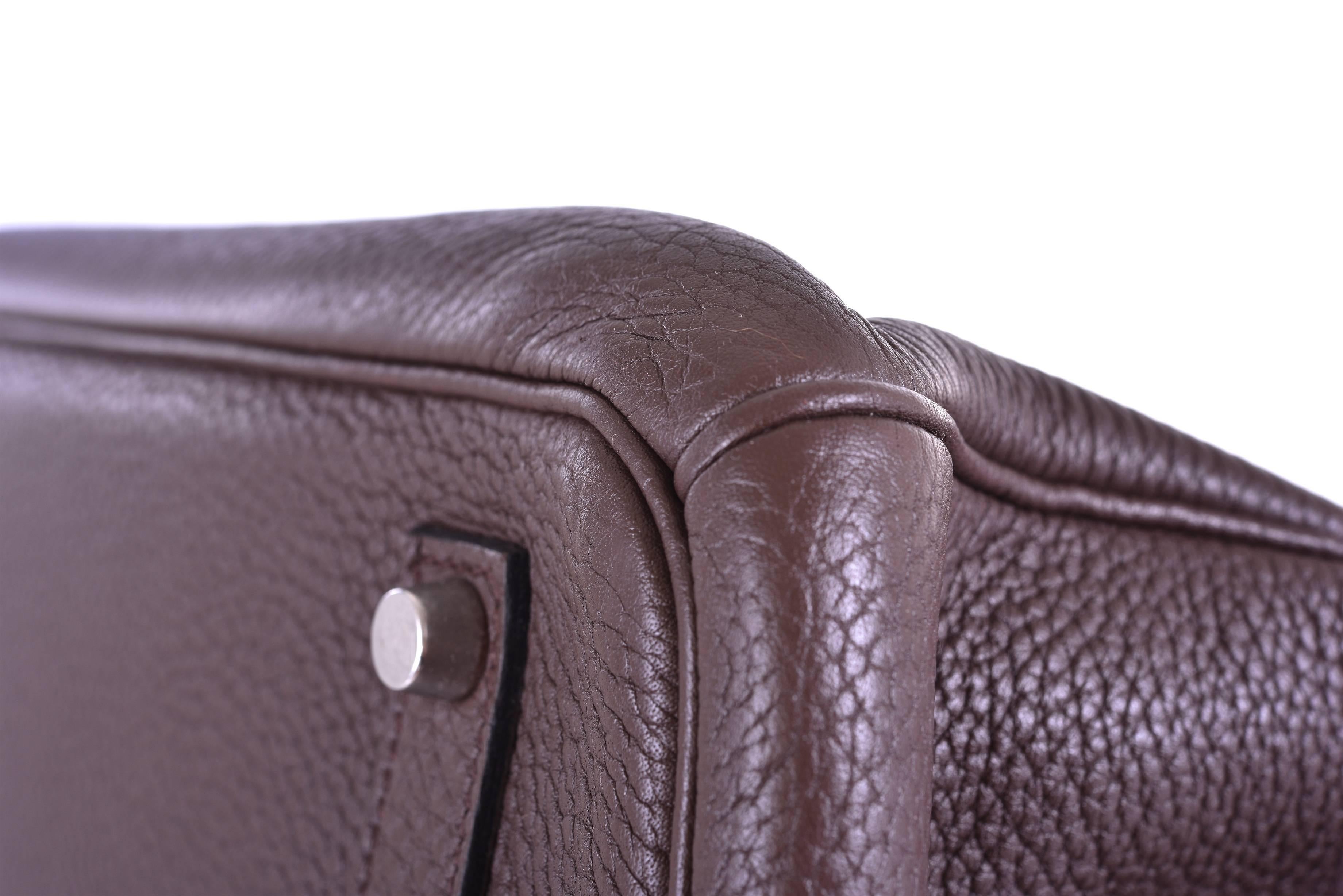 Hermes 35cm Birkin Bag Ebene Clemence Leather Birkin JaneFinds 3