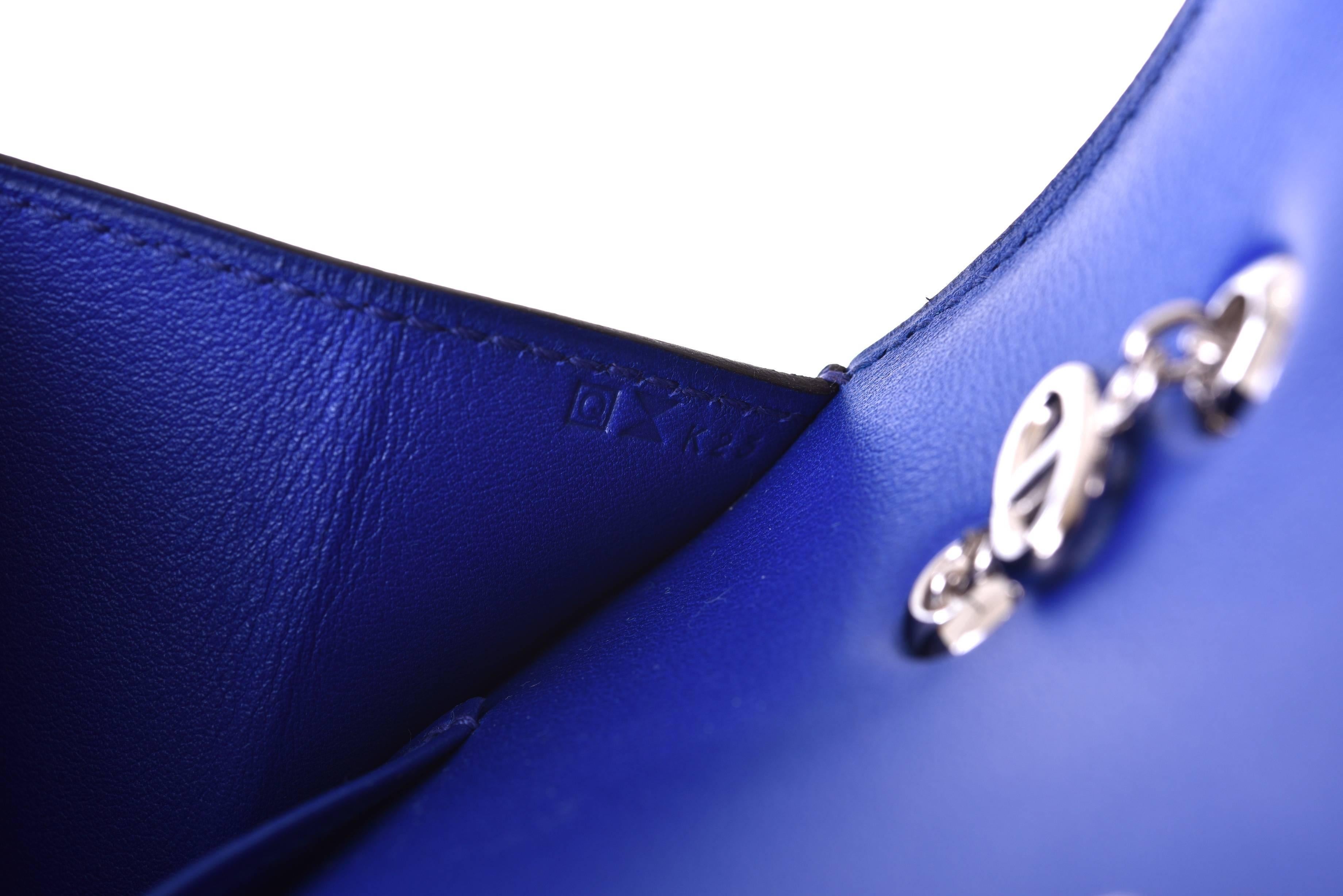 Hermes Catenina Bag Clutch Blue Electric Gorgeous New Bag! JaneFinds 2
