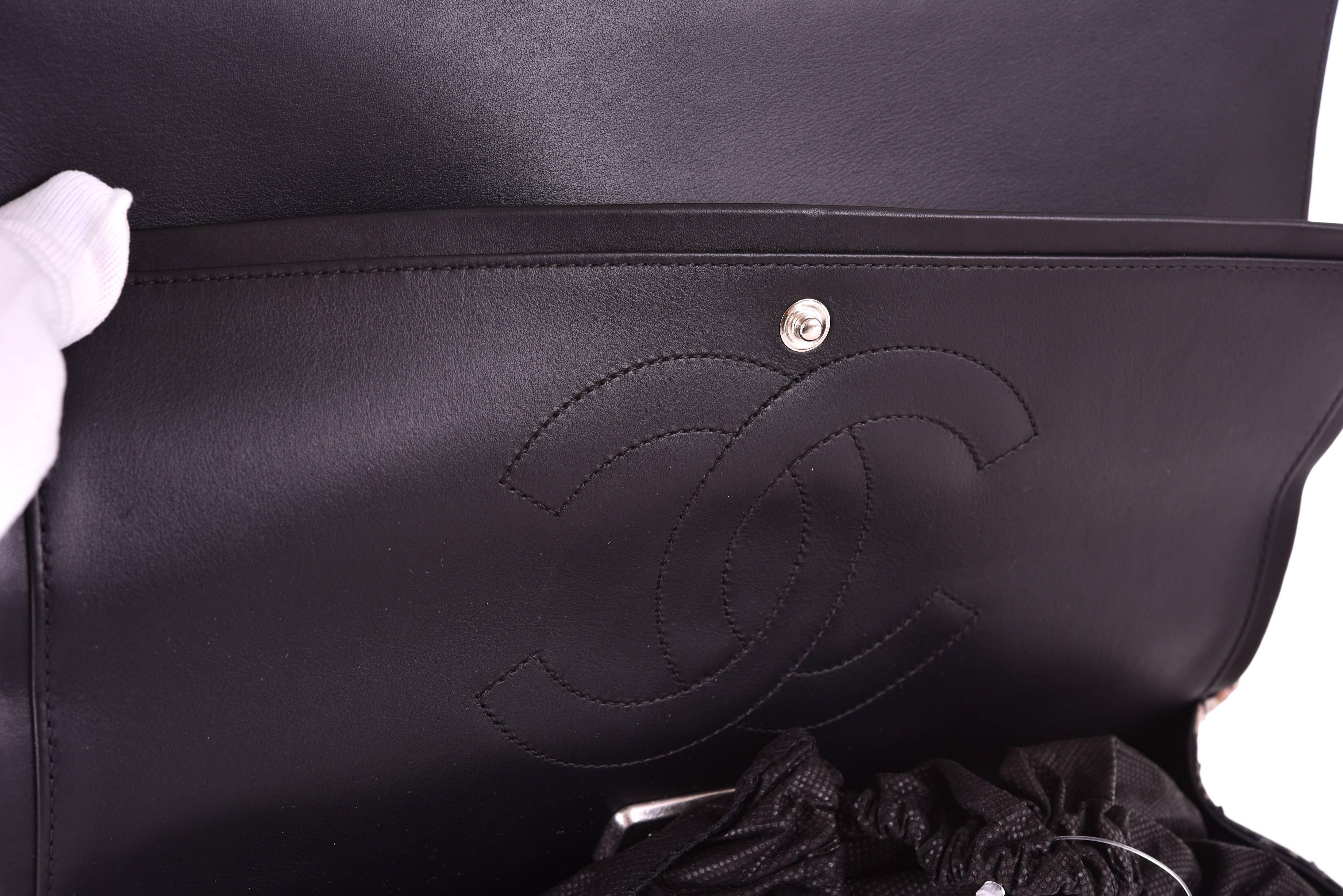 Chanel Multi Color Python Jumbo Classic Double Flap Bag  JaneFinds 4