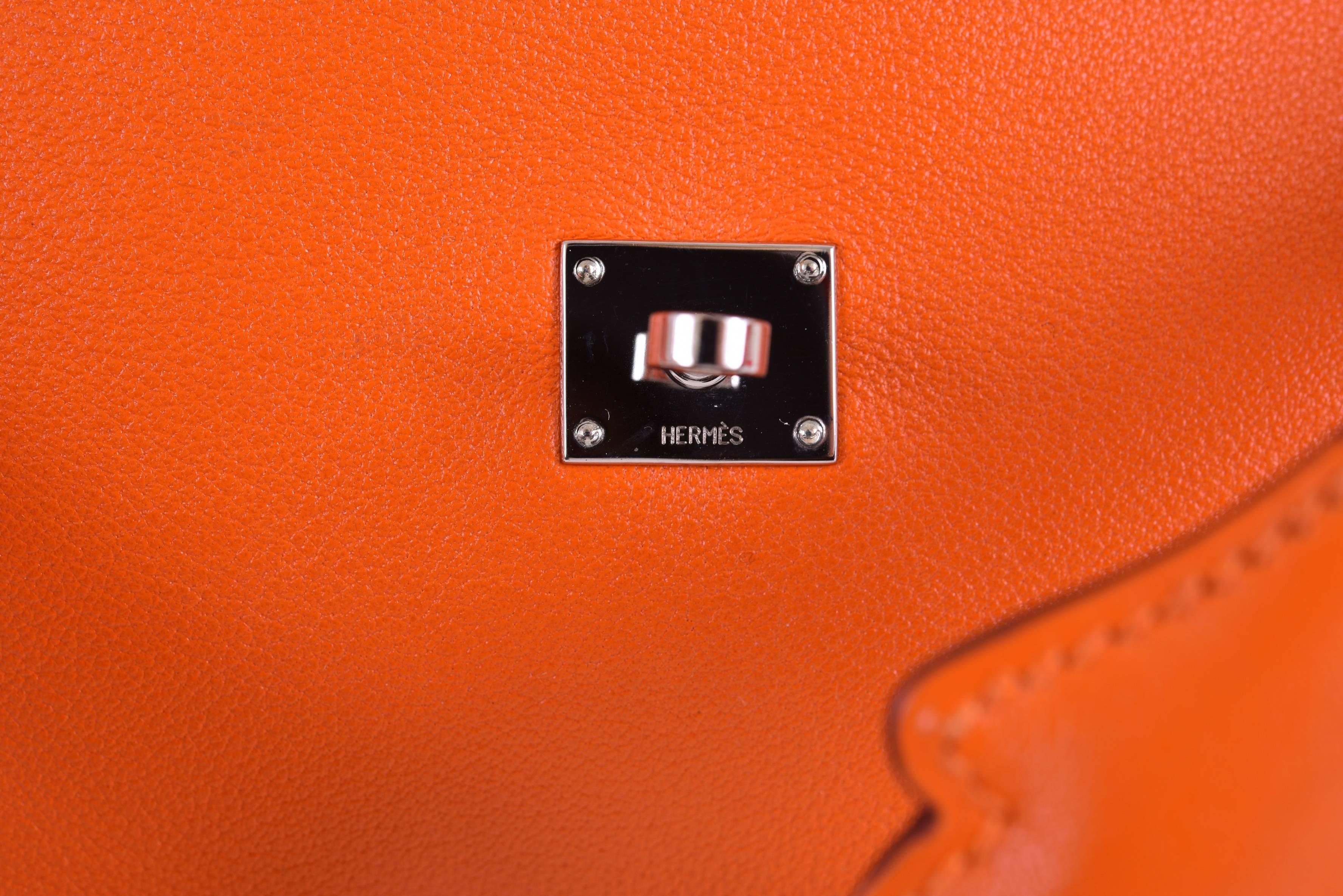 Hermes Kelly Doll Bag Orange Idole (Kelly Doll) Gulliver Orange JaneFinds For Sale 1