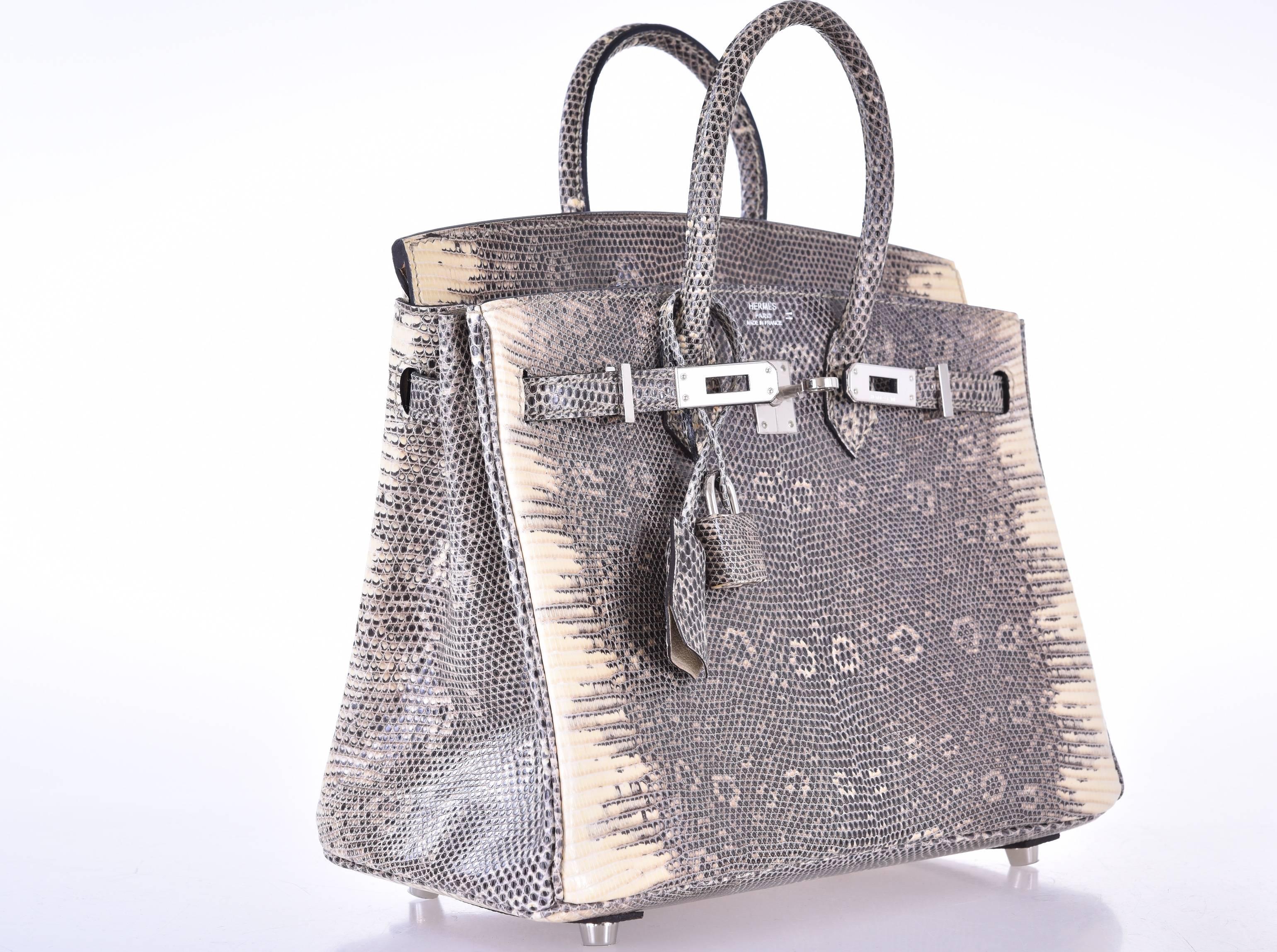 Gray Hermes 25cm Birkin Ombre Lizard