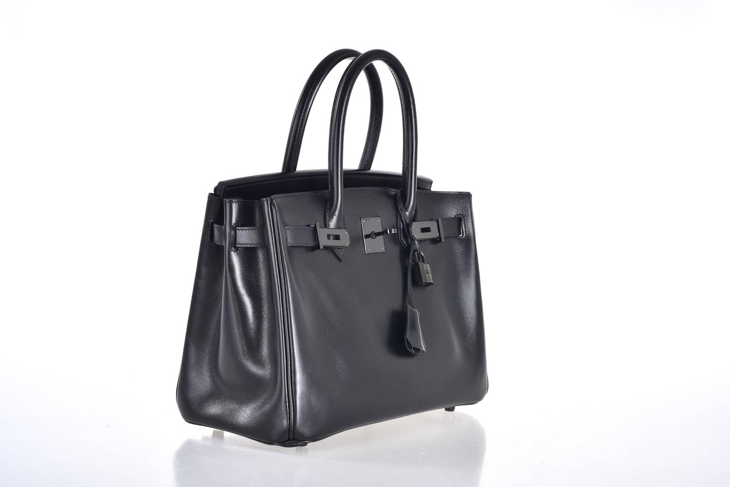 Hermes So-black Birkin bag 30cm Black Box Black Hardware JaneFinds ...  