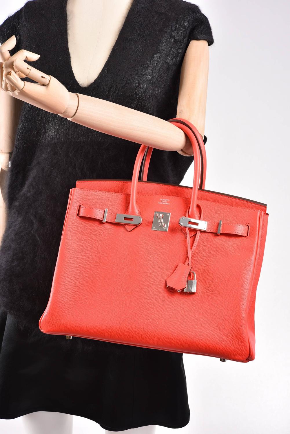 Hermes Birkin Bag 35cm Rose Jaipur Epsom with palladium Hardware ...  
