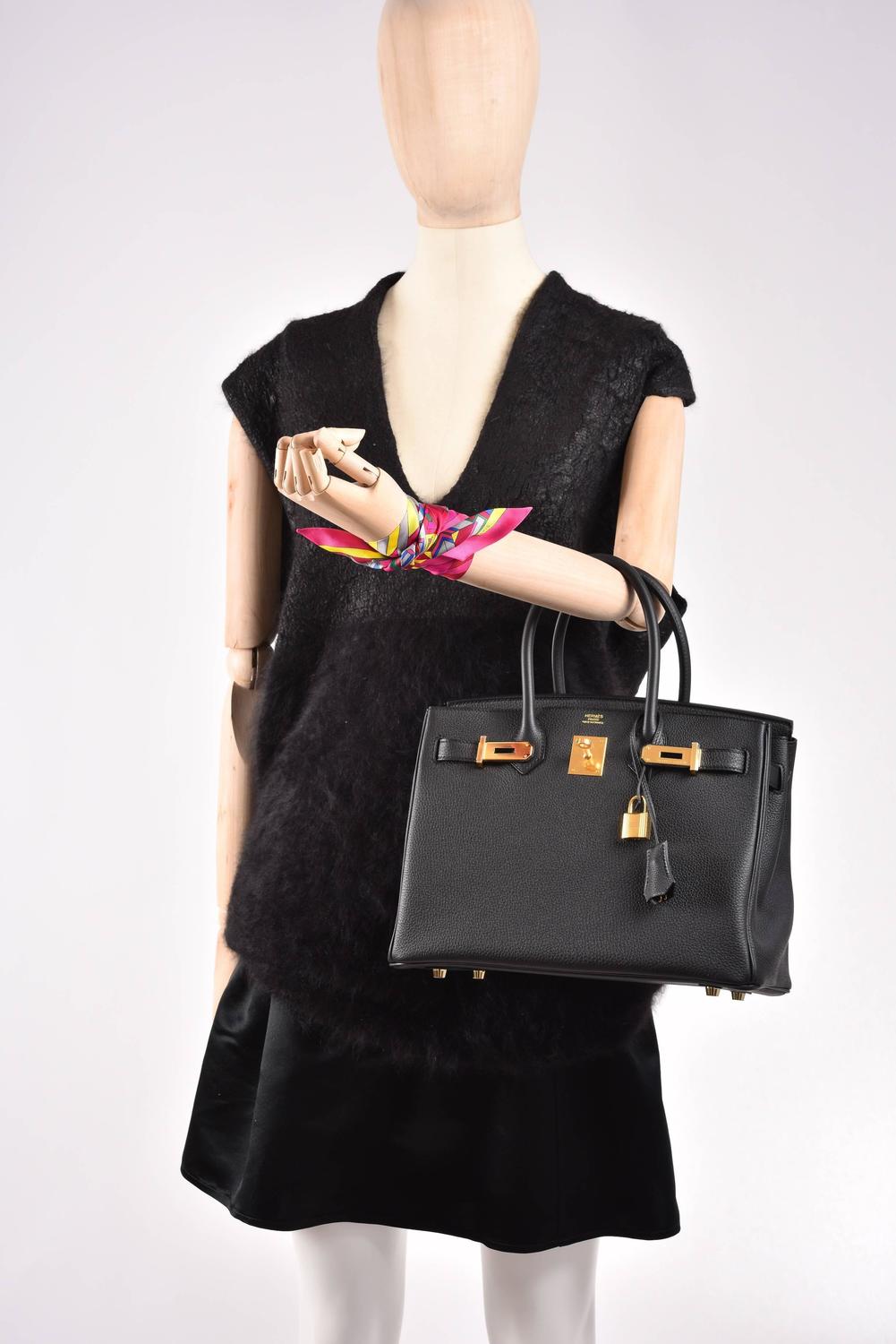 Hermes Birkin Bag 30cm Black Togo Gold Hardware JaneFinds at 1stdibs