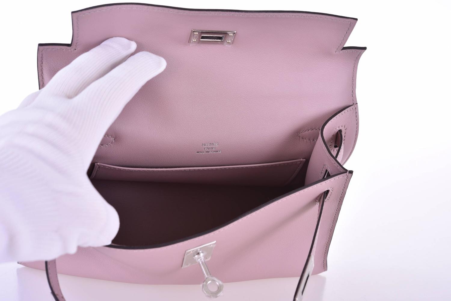 hermes clutch lavender  