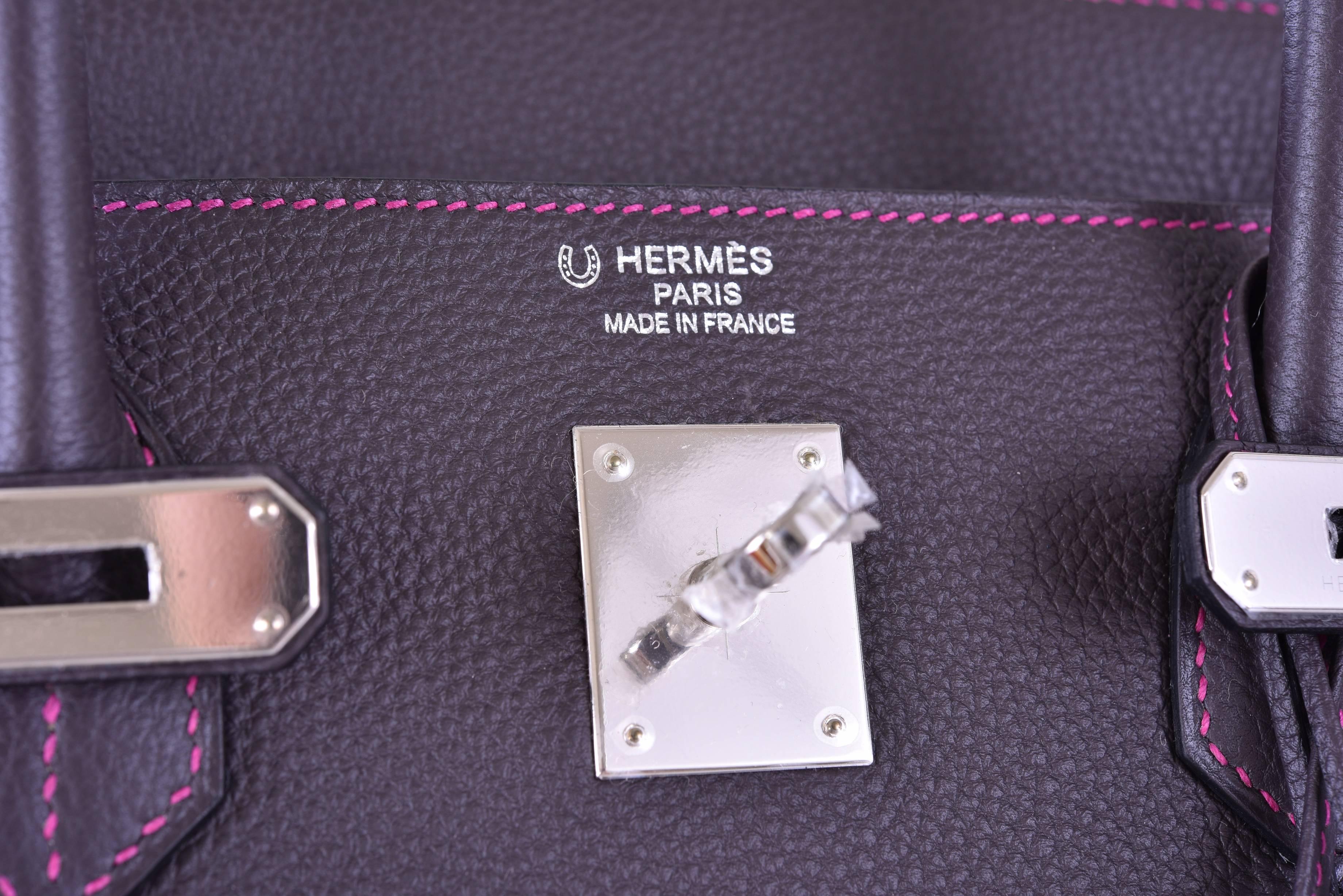 Hermes Birkin Bag HSS Special Order 40CM Graphite & Tosca Combination JaneFinds 3