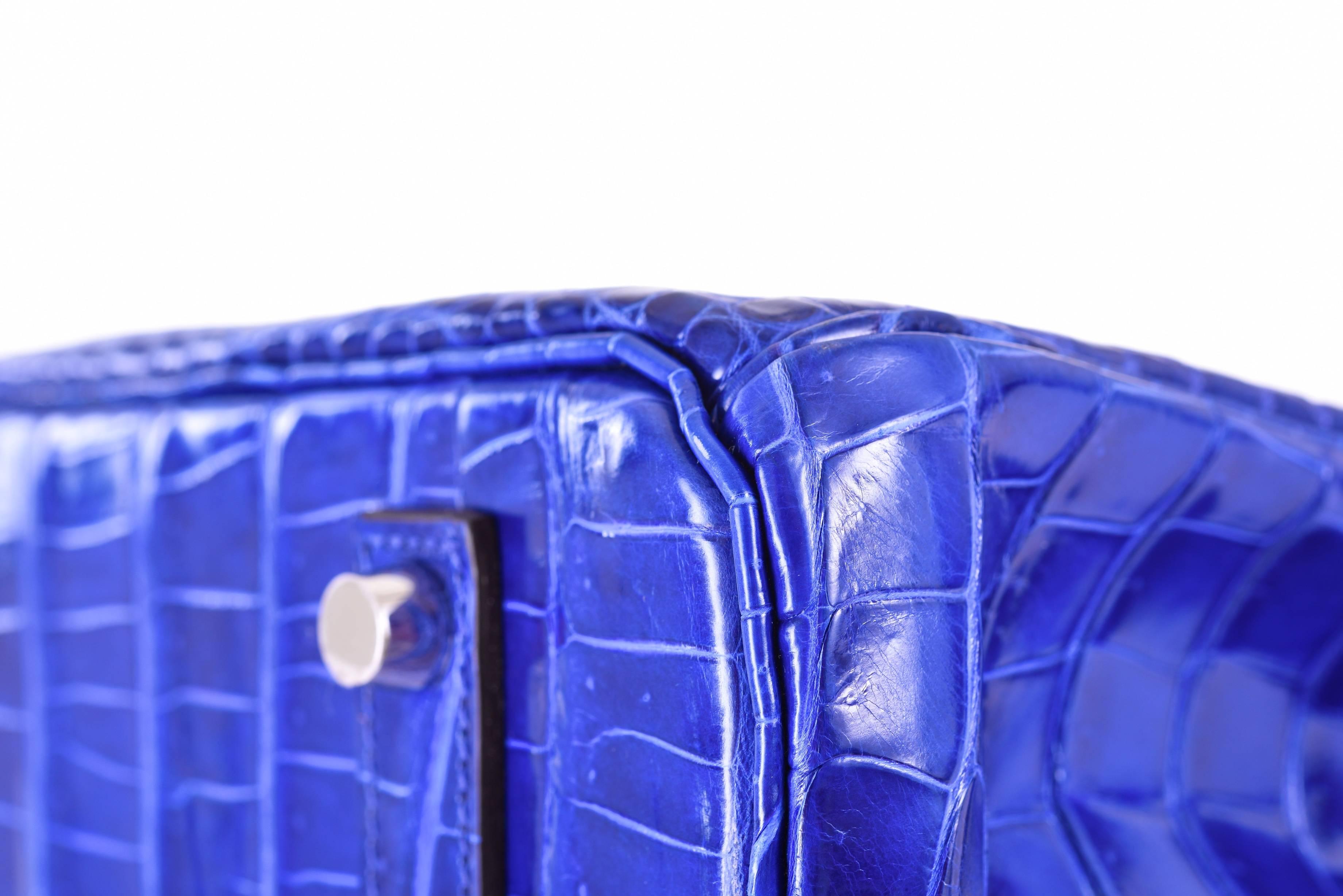 Hermes 35cm Birkin Tasche Blau Electric Palladium Hardware Jane Finds 1