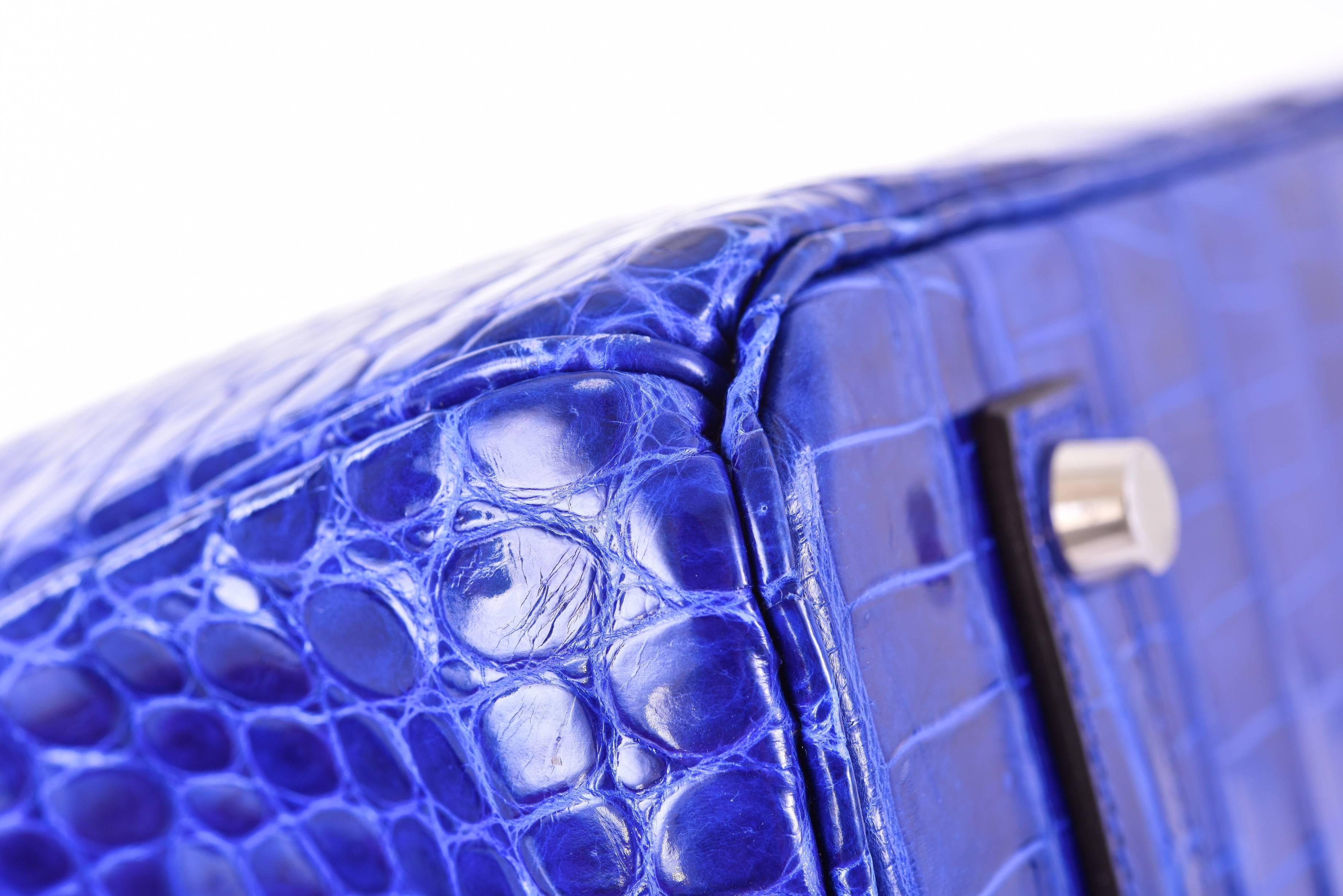 Hermes 35cm Birkin Tasche Blau Electric Palladium Hardware Jane Finds 2