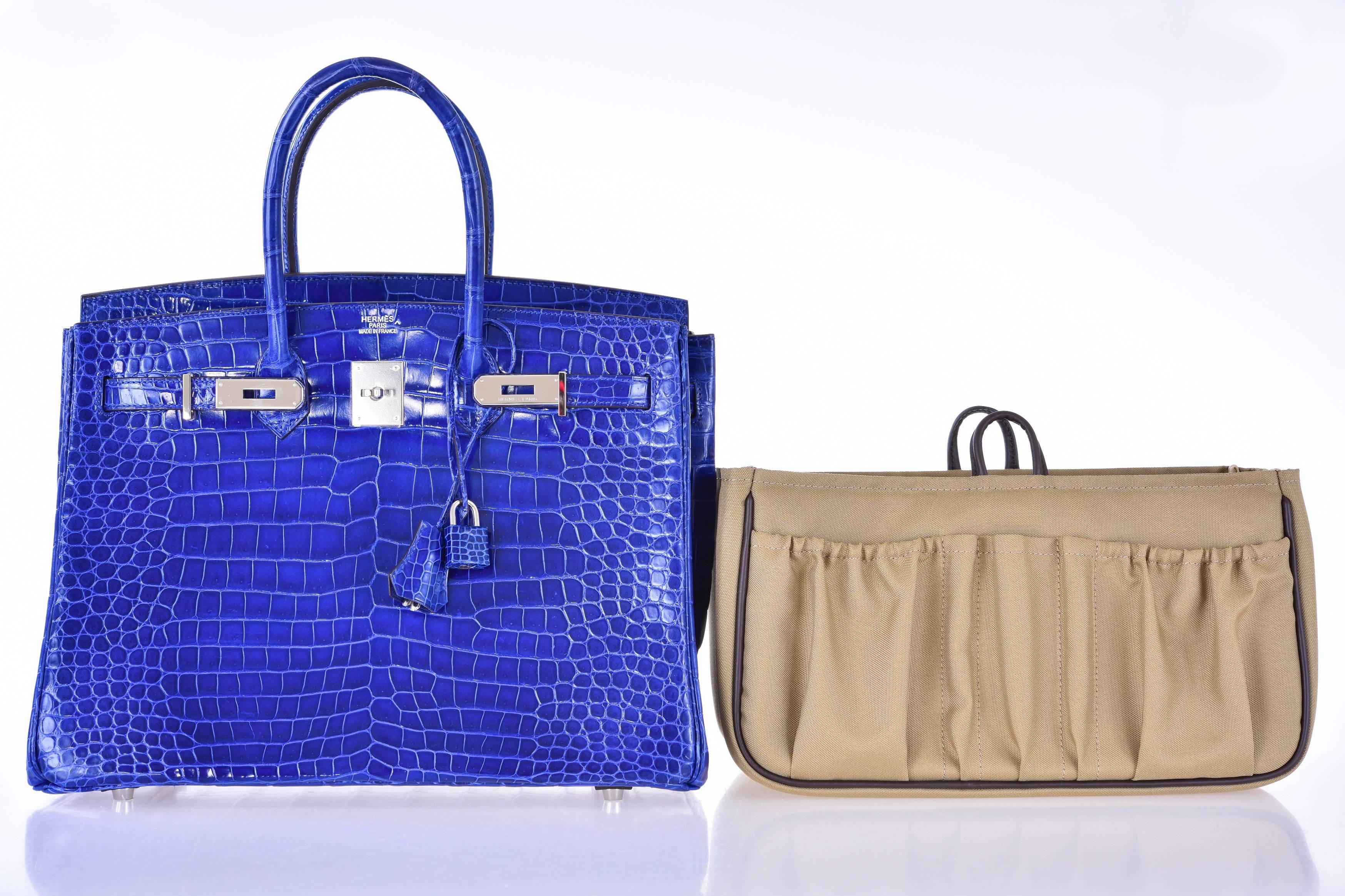 Hermes 35cm Birkin Tasche Blau Electric Palladium Hardware Jane Finds 3