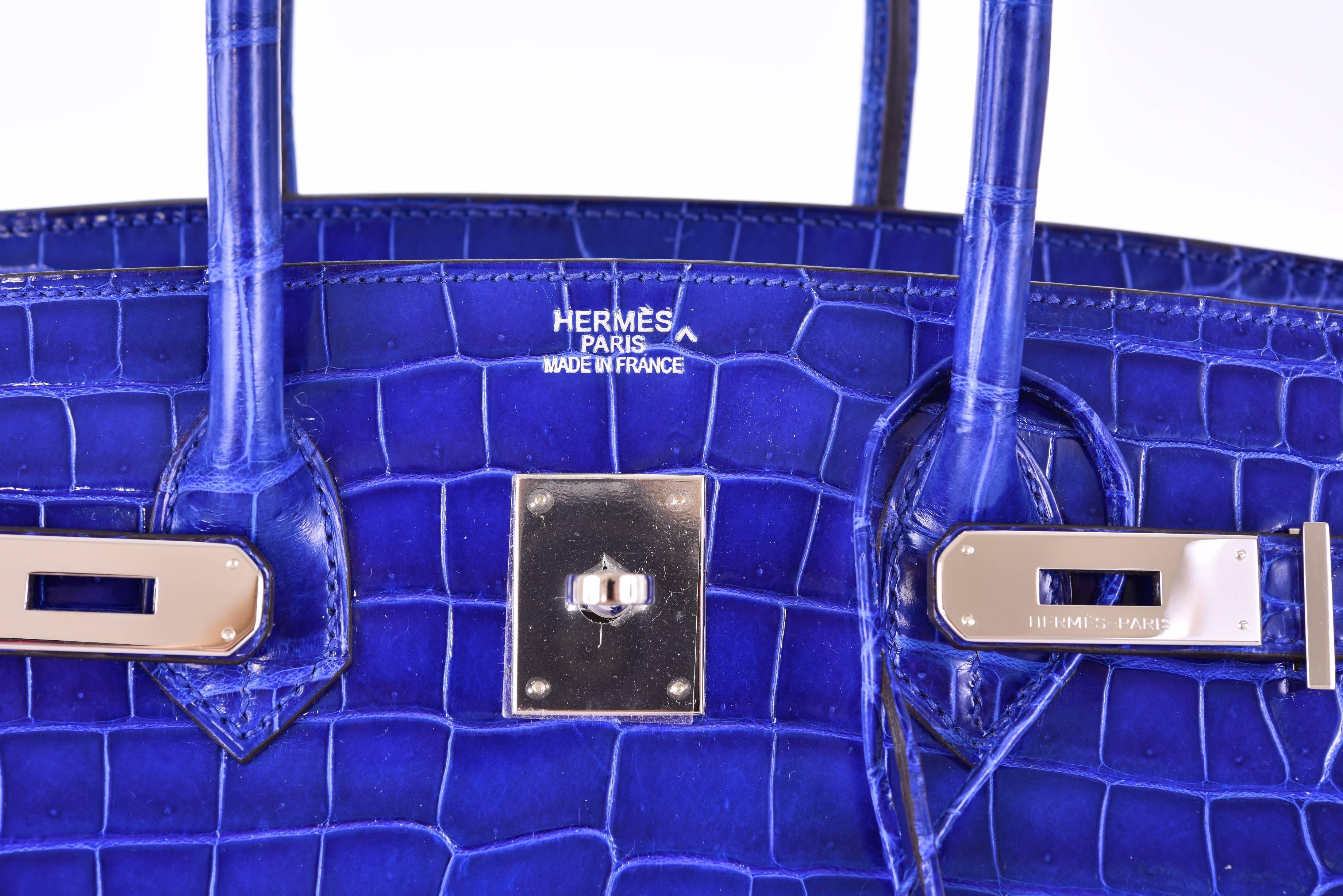 Hermes 35cm Birkin Tasche Blau Electric Palladium Hardware Jane Finds 4