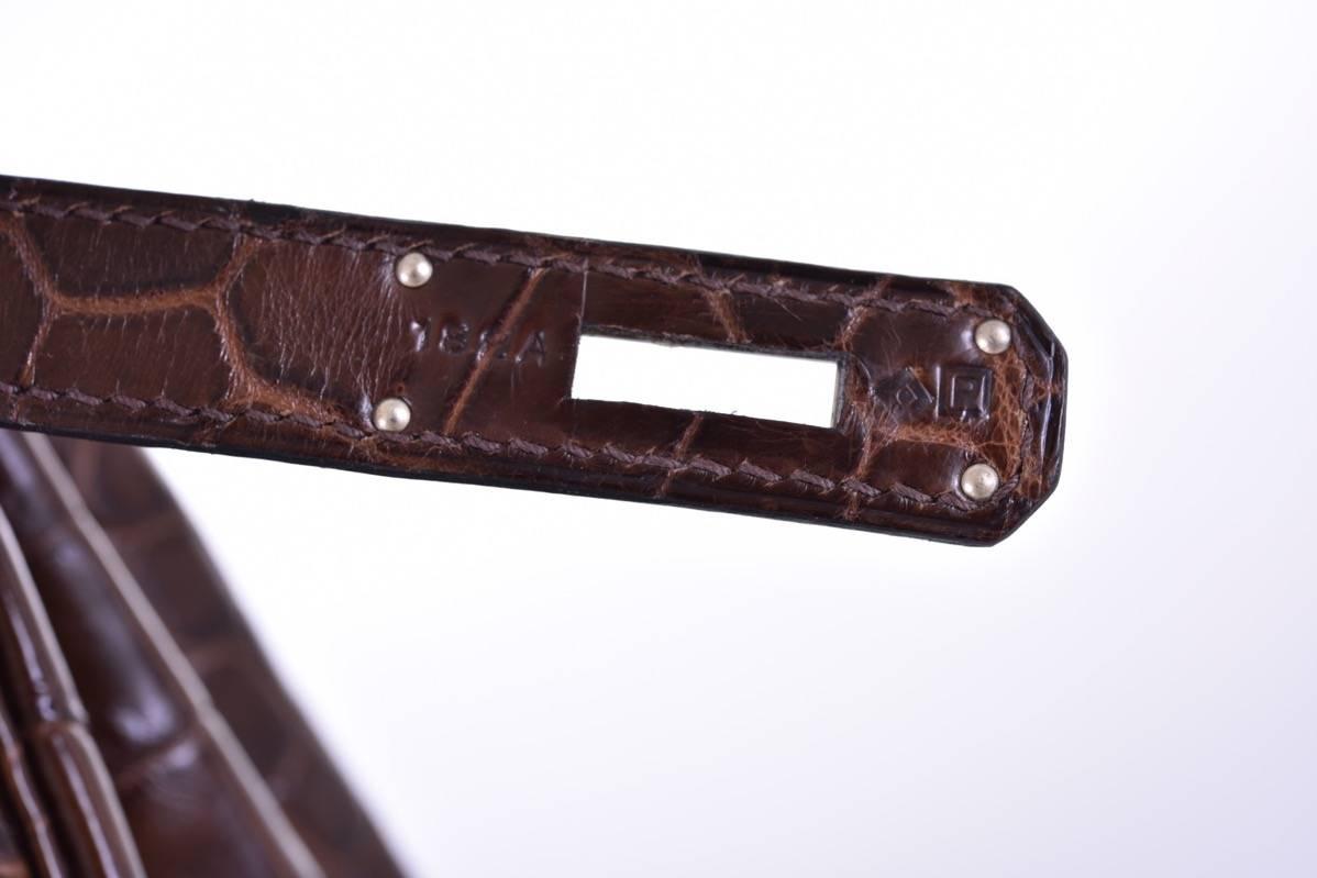Hermes Birkin Bag 30cm Havanne Nilo Crocodile Palladium Hardware JaneFinds 3