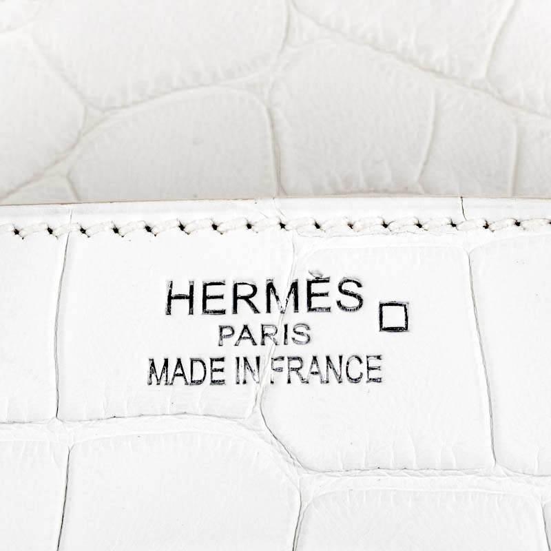 Hermes Birkin 35cm Nuage White Alligator Palladium Hardware JaneFinds 4