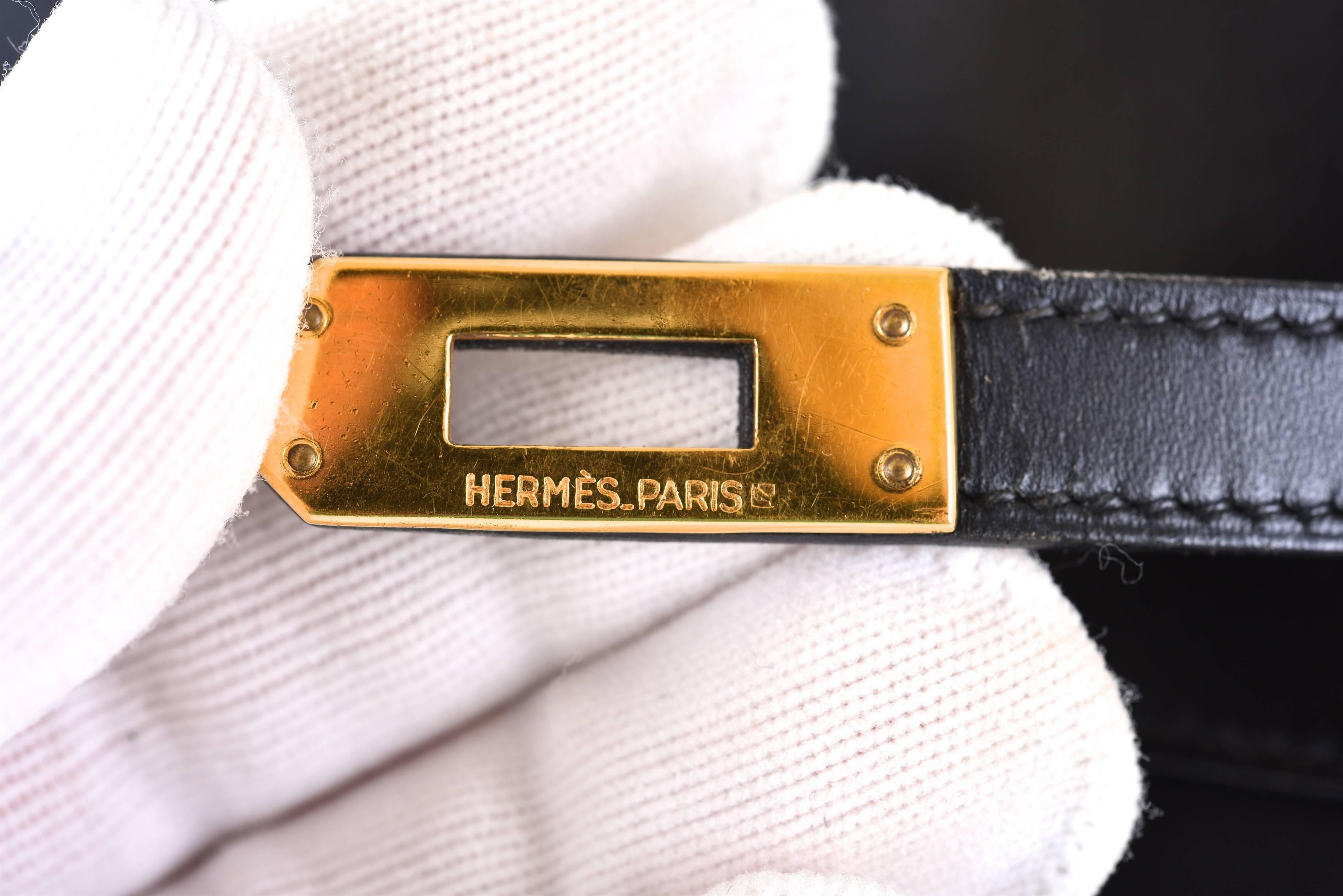 Hermès - Clous Kelly 20 cm en or Rock & Roll, boîte noire Excellent état à NYC Tri-State/Miami, NY