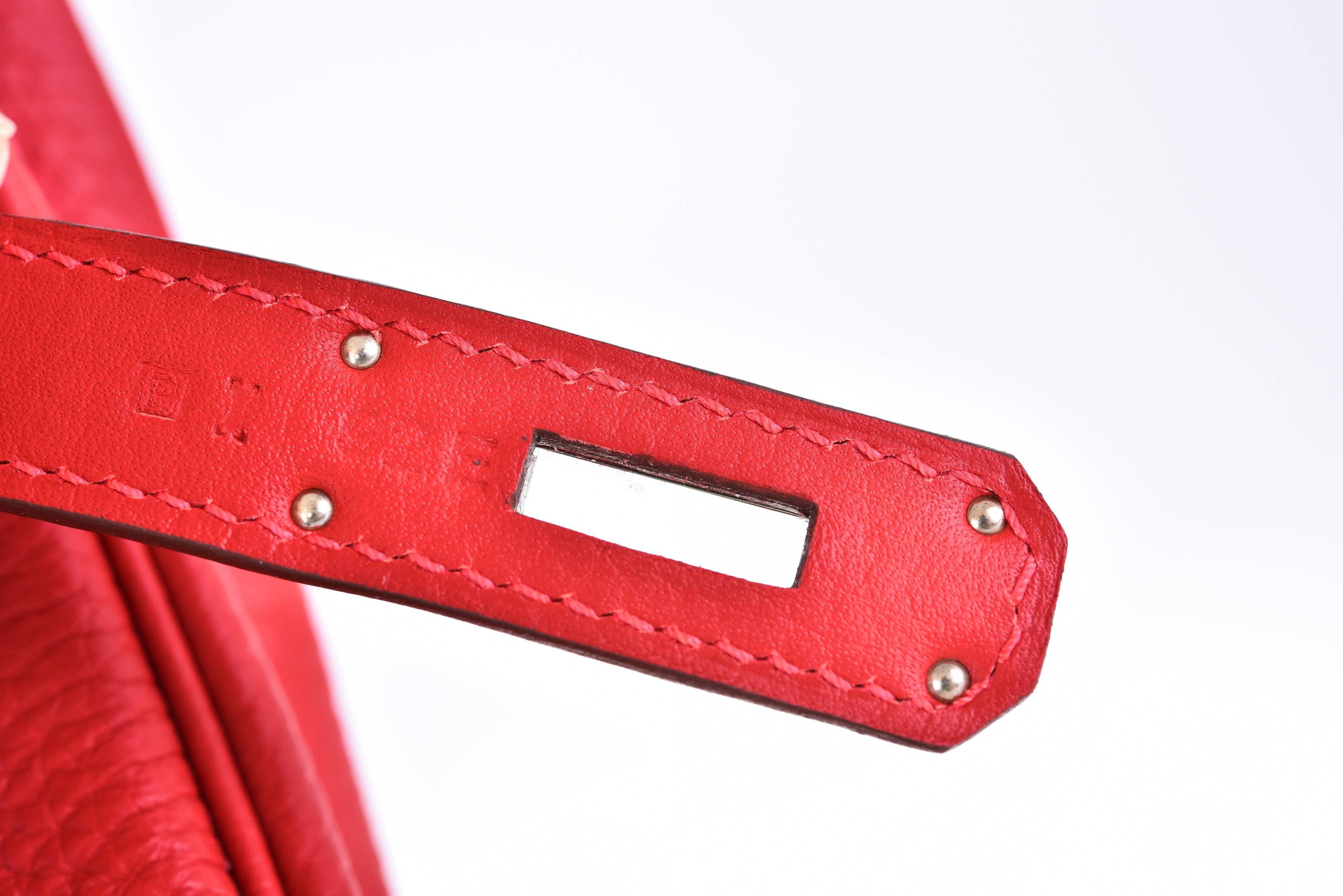 Hermes Birkin Bag 35cm Red Rouge Casaque Palladium hardware JaneFinds For Sale 1