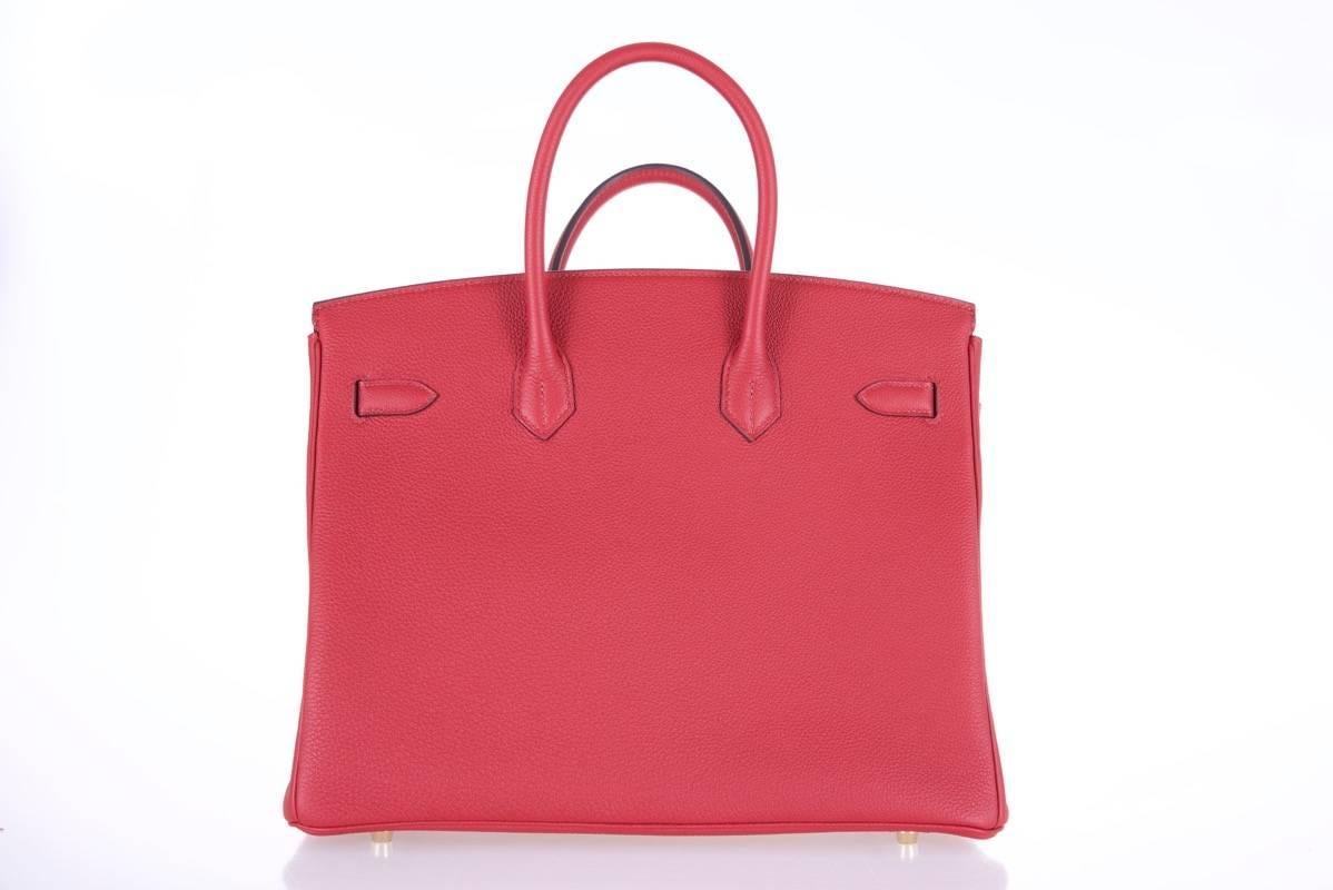 Hermes 35cm Birkin Bag Super Rare Rouge Grenat Togo leather GHW
New  Condition
Hardware: Gold
Country of Origin: France
Color: Grenat
Accompanied by: Care Booklet; Dust Bag Plastic Raincoat box
Closure: Clasp
Height (in inches): 9
Width (in inches):