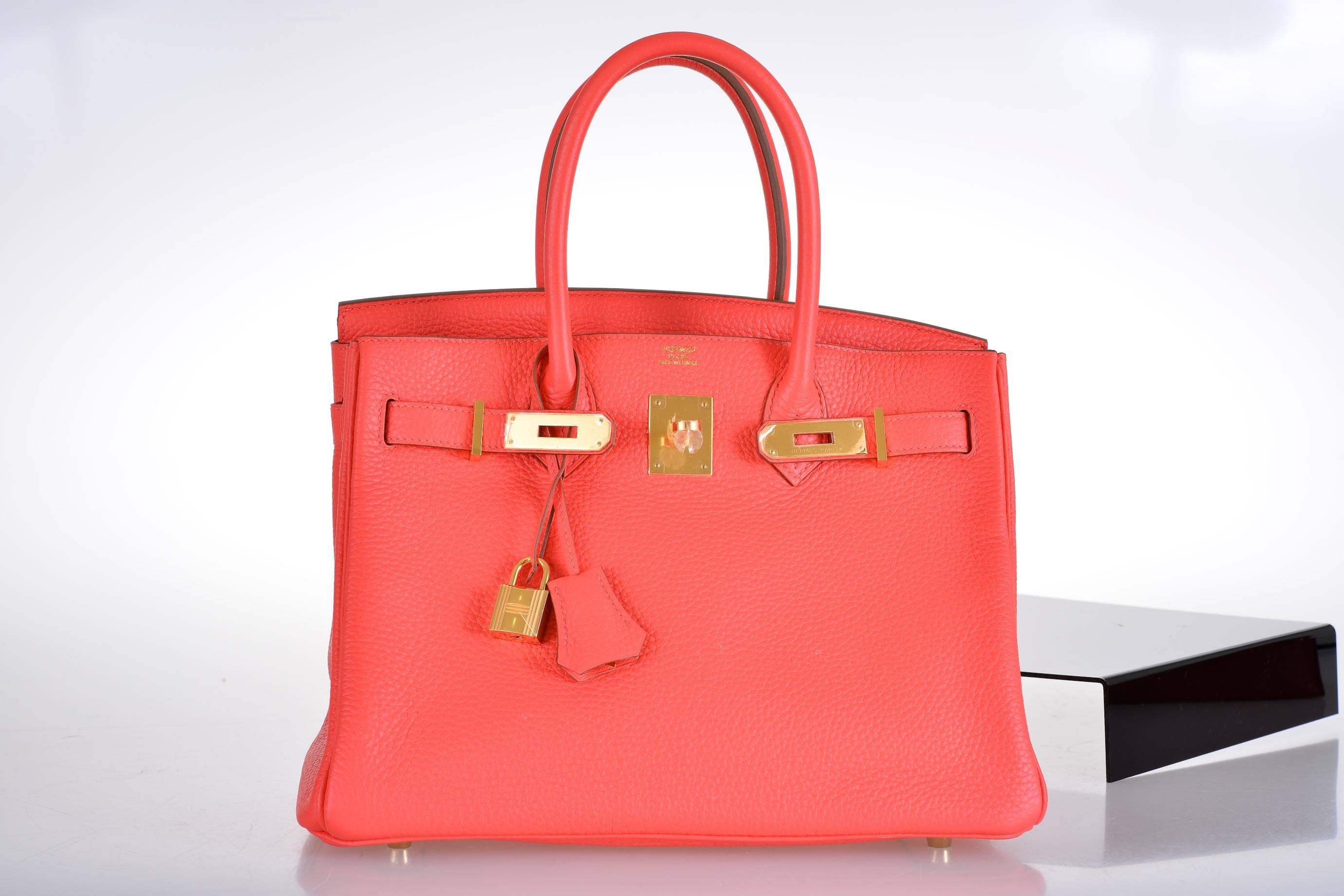 YOU MIGHT NEED YOUR SUNNIES FOR THIS ONE!

SUPER BRIGHT NEW RED! 
HERMES BIRKIN 35CM IN THE MOST BEAUTIFUL SPECIAL POROSUS MATTE RED GERANIUM. THE HARDWARE IS GOLD!

THIS BAG IS BRAND NEW. THE BRIGHTEST OF REDS HERMES HAS EVER MADE!

THE