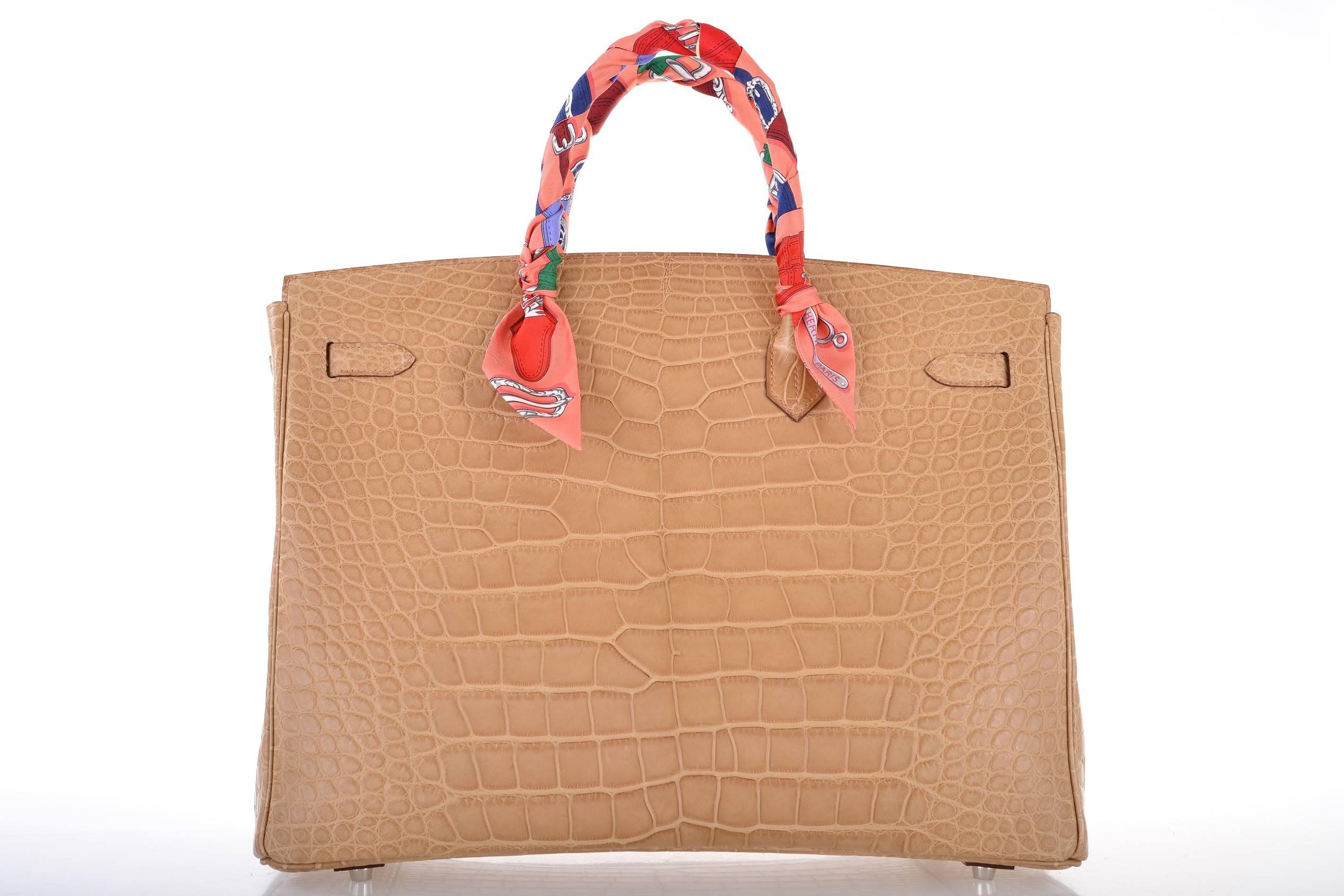 HERMES BIRKIN BAG 40CM POUSSIERE MATTE ALLIGATOR OMG! JaneFinds In New Condition For Sale In NYC Tri-State/Miami, NY